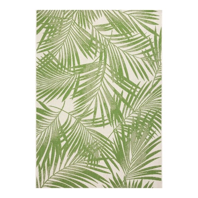 Garden Treasures Bright Palm 8 X 10, Blue And Green Outdoor Rugs 8 215 10