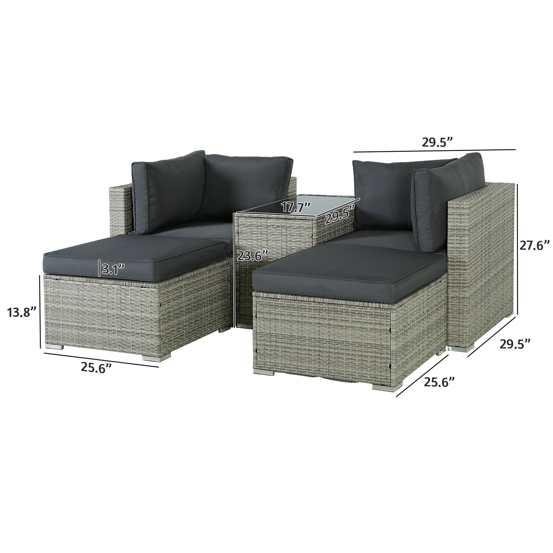 Unity DS-TB002 Patio-Conversation-Sets - View #2