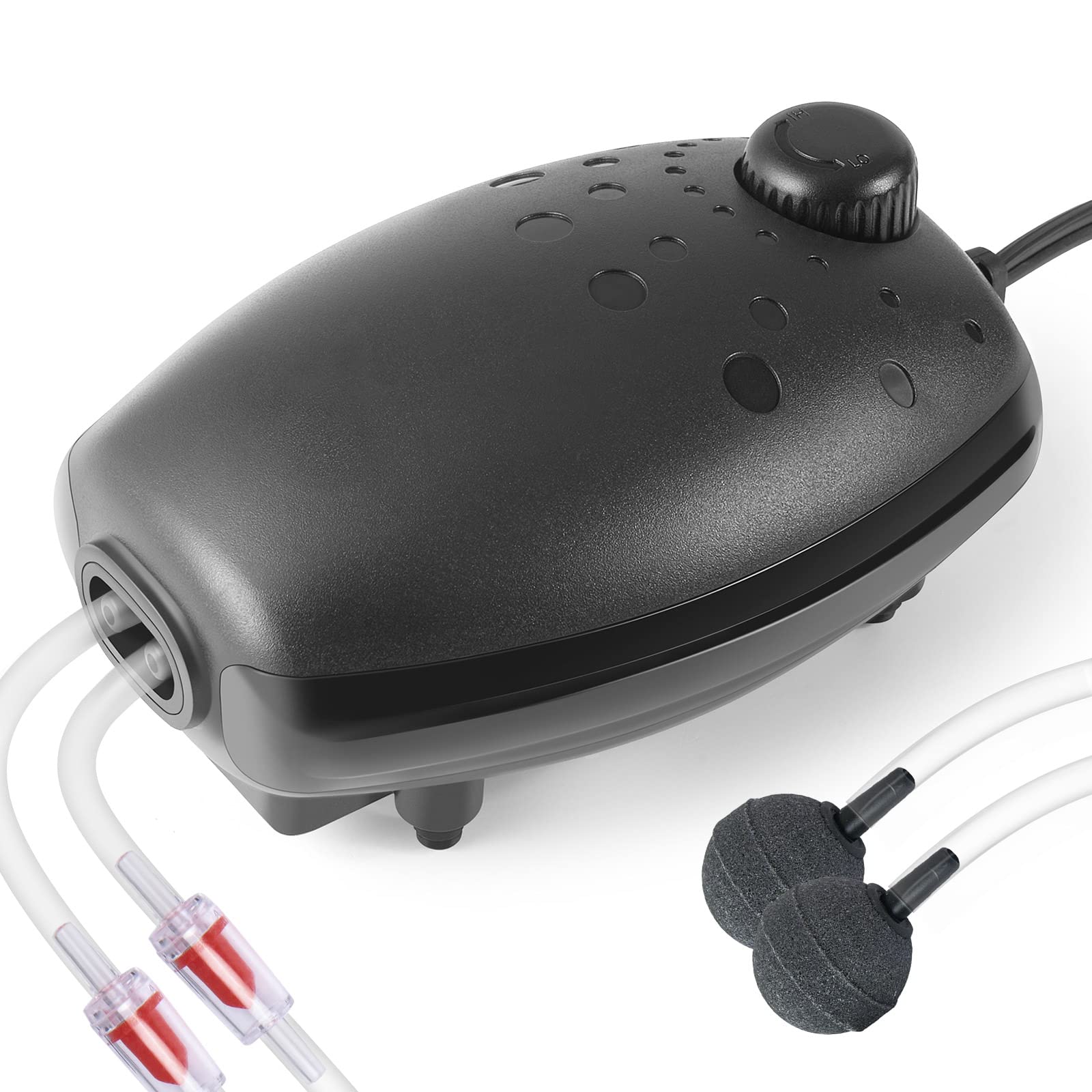 air pump accessories fish tank hygger Mini Aquarium Kit Small Air Pump 1W for 2-20 Gallon Fish Bowl with Air Tube Air Bubbler Stone Check Valve : Pet Supplies and a user manual Pawfly MA-60 Quiet Aquarium Air
