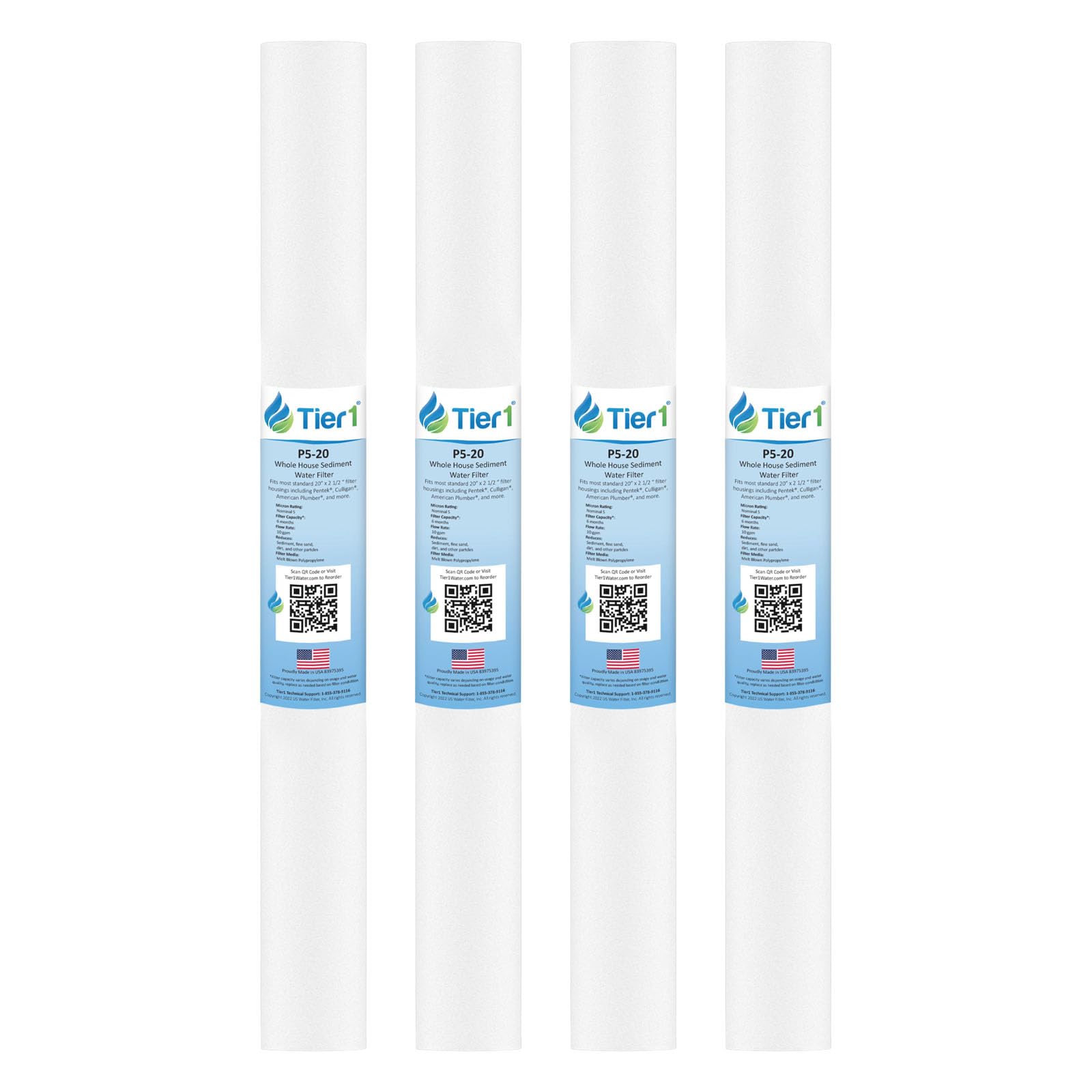Tier1 EA03DC Whole House 6-Months Replacement Filter 4 -Pack