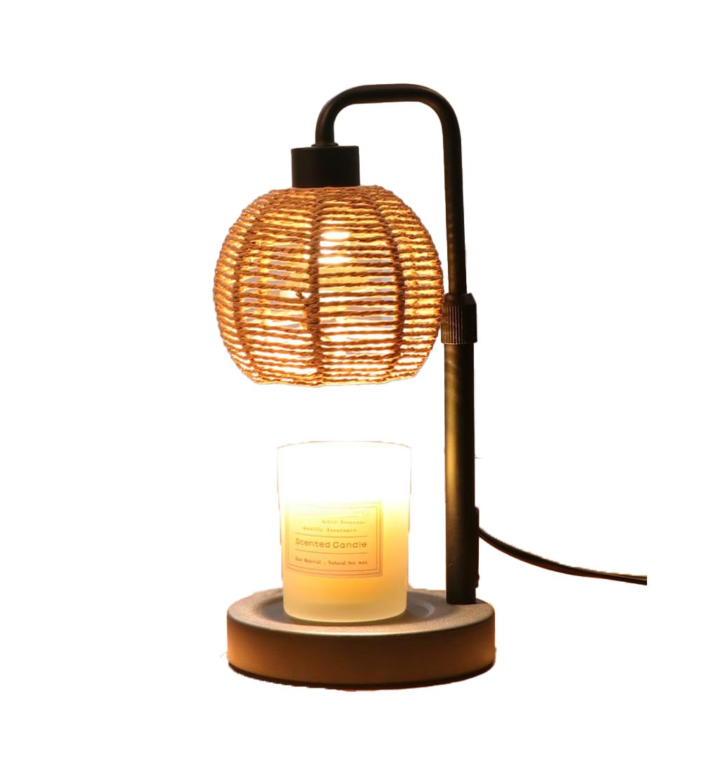 Etokfoks -  Multi Colored Dimmable Candle Warmer Lamp with Timer Boho Style Electric Wax Warmer f...