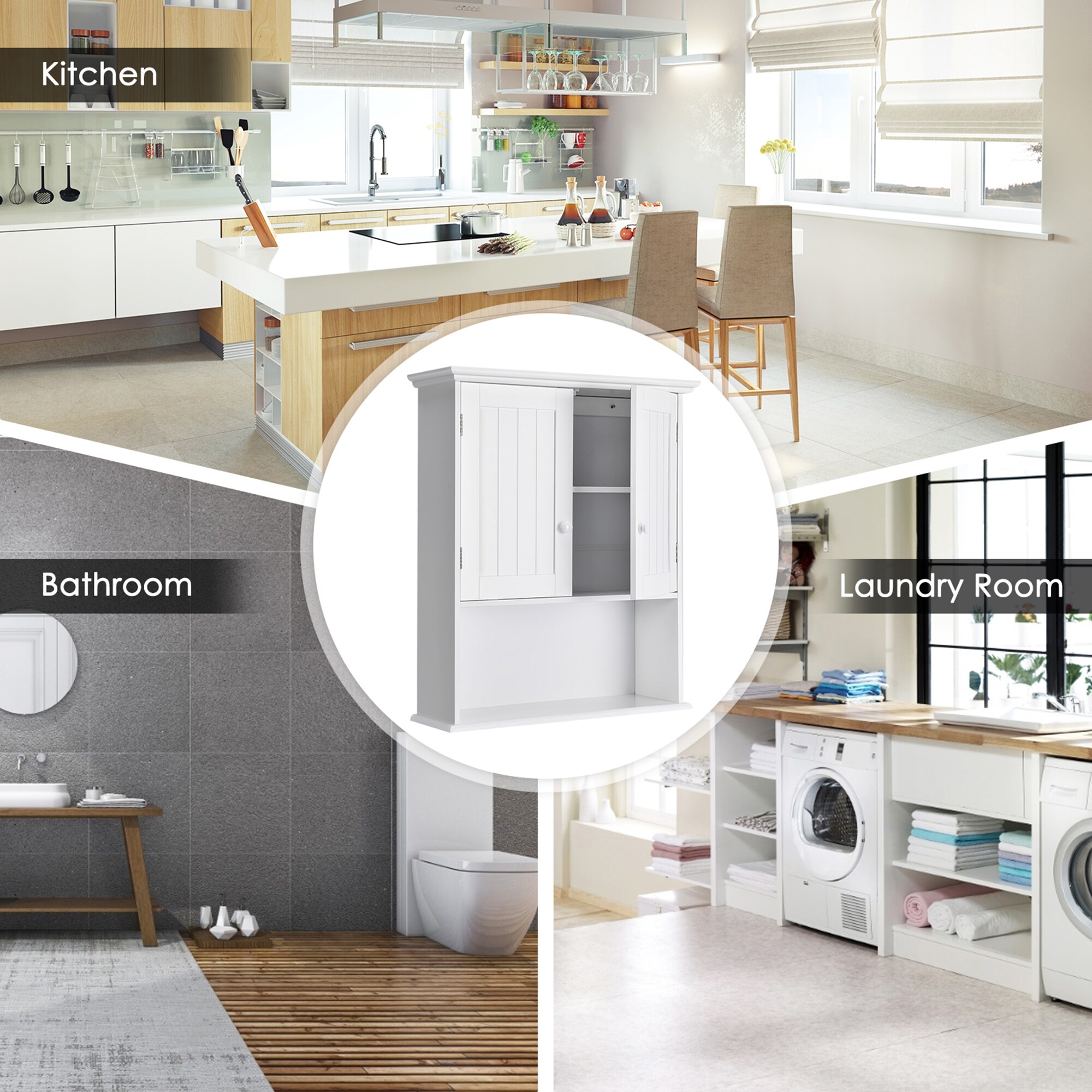 Goplus LWS00456 Bathroom-Wall-Cabinets - View #8