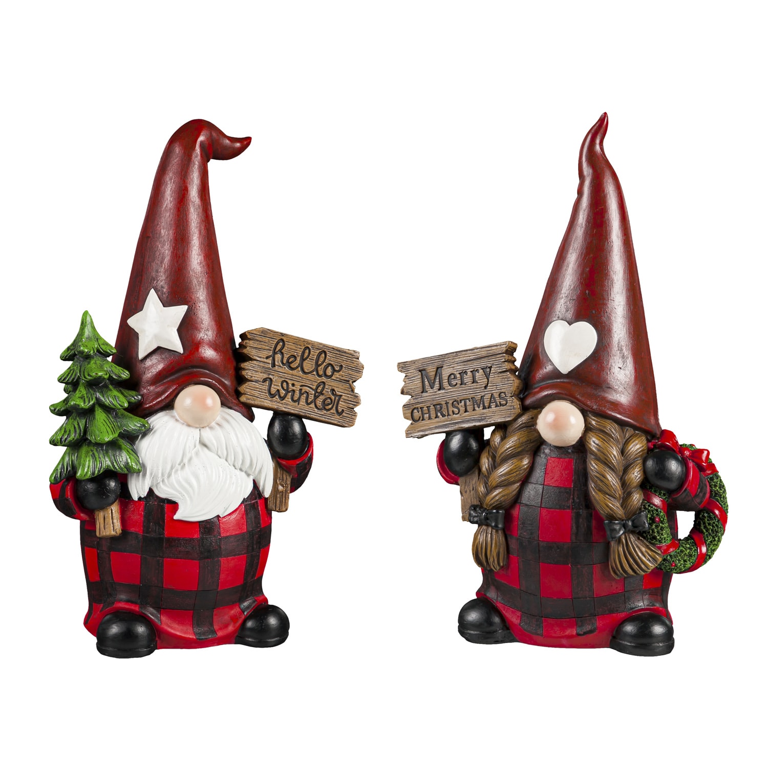 Evergreen 84G4313 12.3-Inches H x 7.7-Inches W Red Gnome Garden Statue