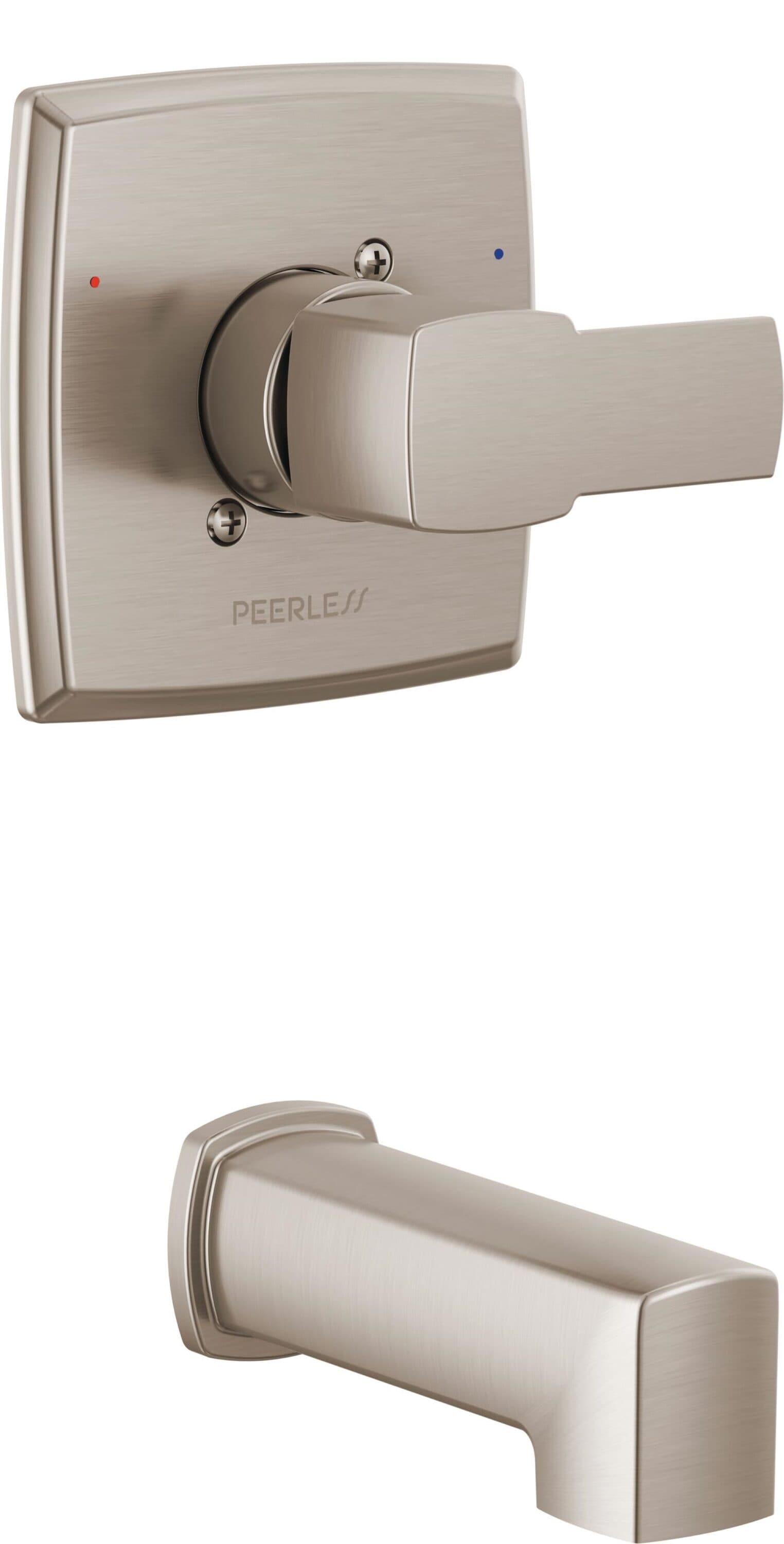 Peerless PTT14171-BN Ezra Brushed Nickel 6.63-in Universal Bathtub/Shower Pressure balance trim 0.5-in -ID