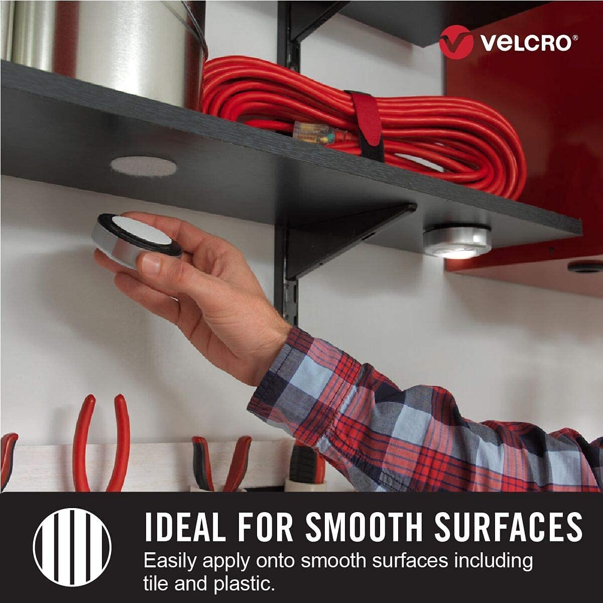 VELCRO Brand 180-in Industrial Strength 15Ft X 2In Roll Black Hook and Loop Fastener 100-lin ft