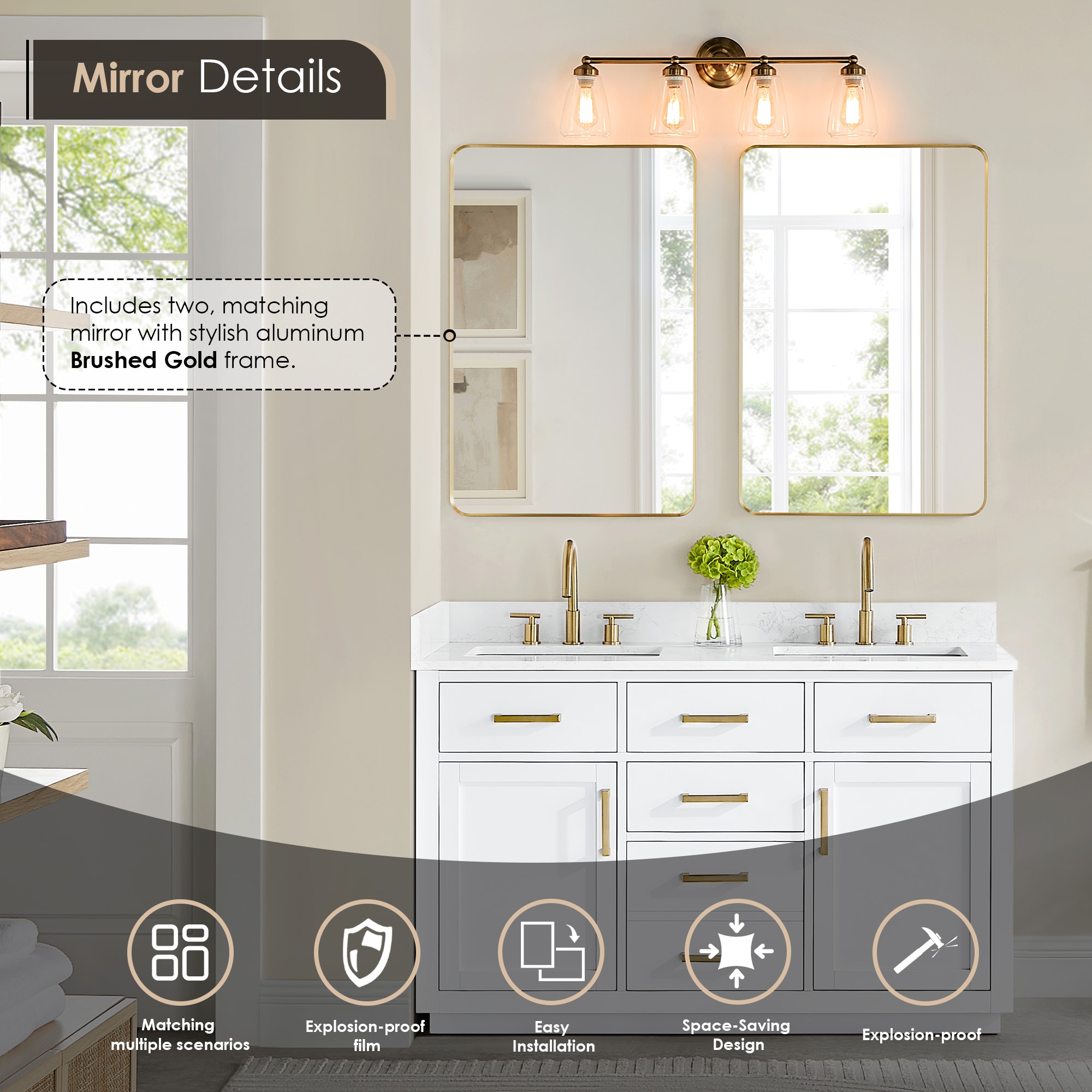 Altair 557054-WH-GW Bath-Vanity-Combo - View #10