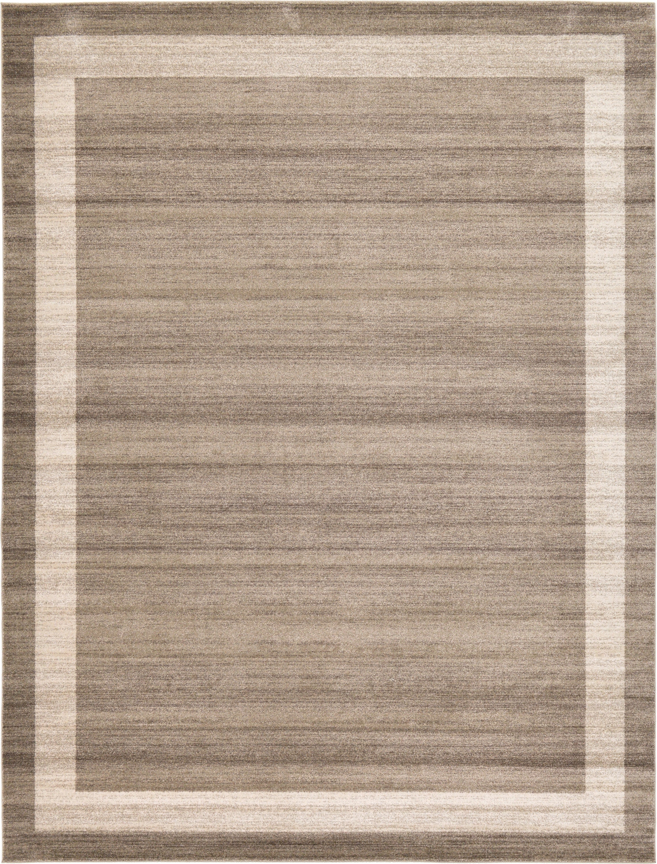 Unique Loom Maria Del Mar 2 x 3 Light Brown/Beige Indoor Border Industrial Area Rug
