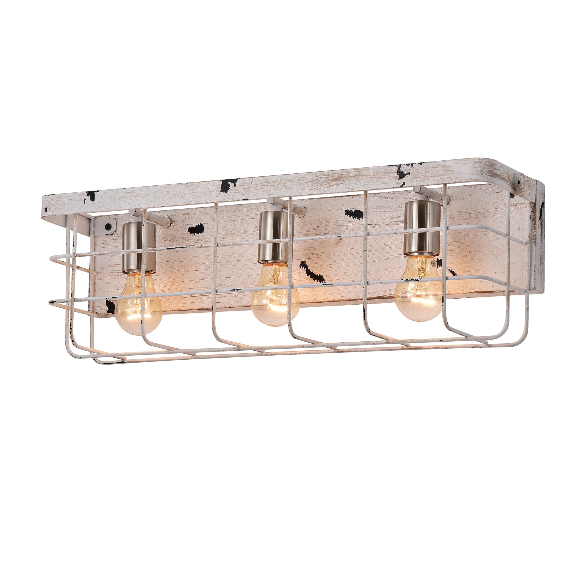 Edvivi EW121WH Gulliver 22-in 3 -Light Antique White Farmhouse Vanity light