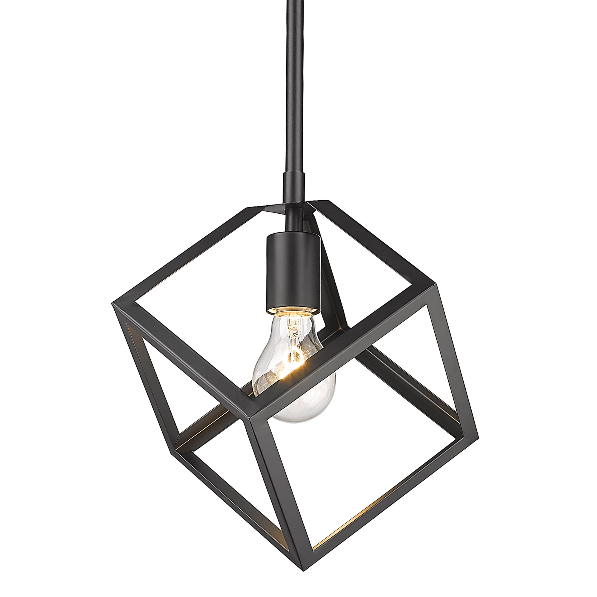 Cassio Matte Black Mini Industrial Pendant Light