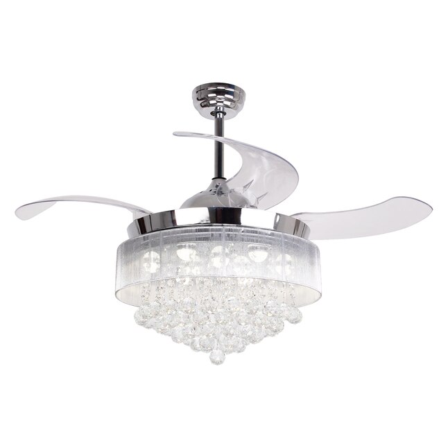 Parrot Uncle 46 In Chrome Led Indoor, Ceiling Fan 46