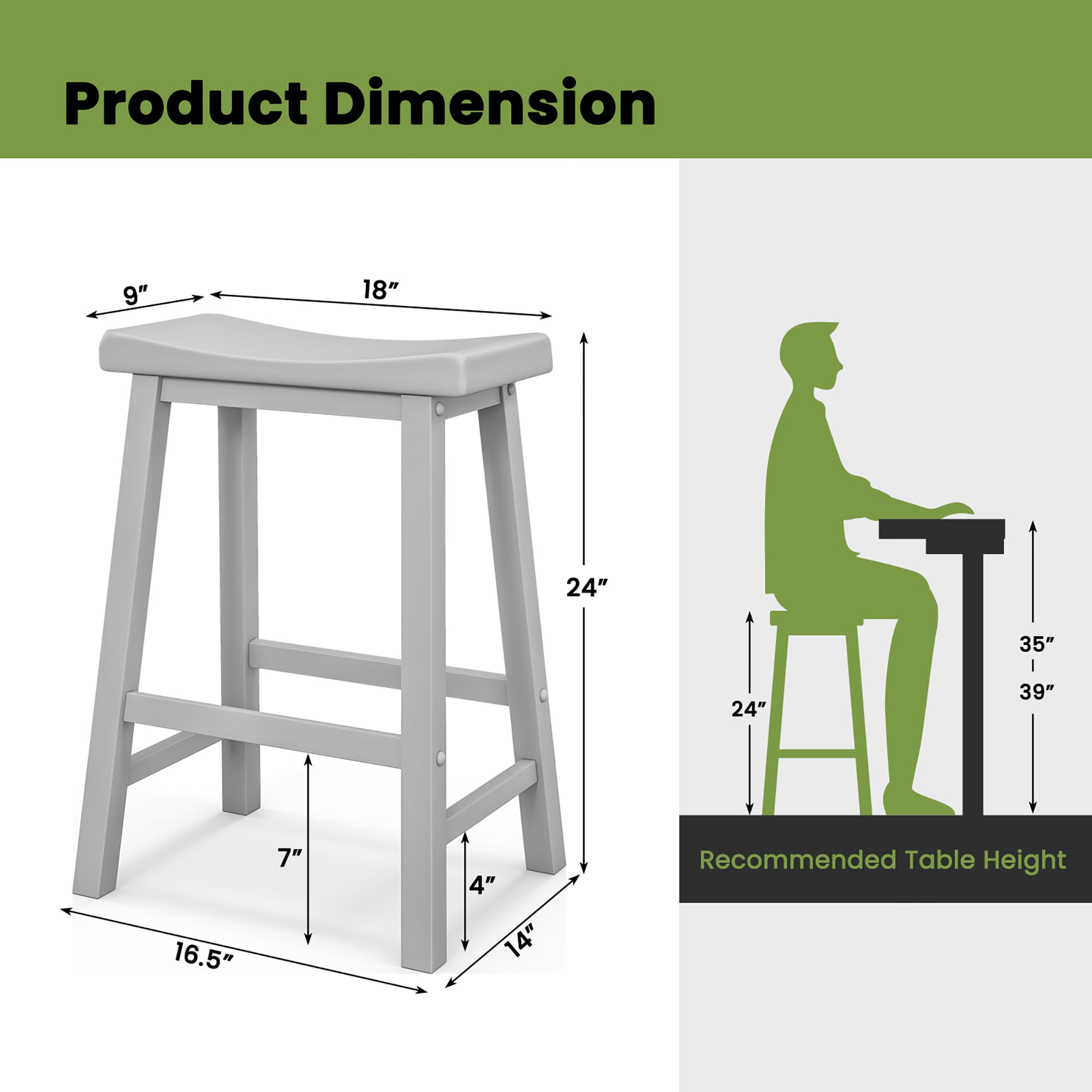 Costway SXL00025 stools - View #2