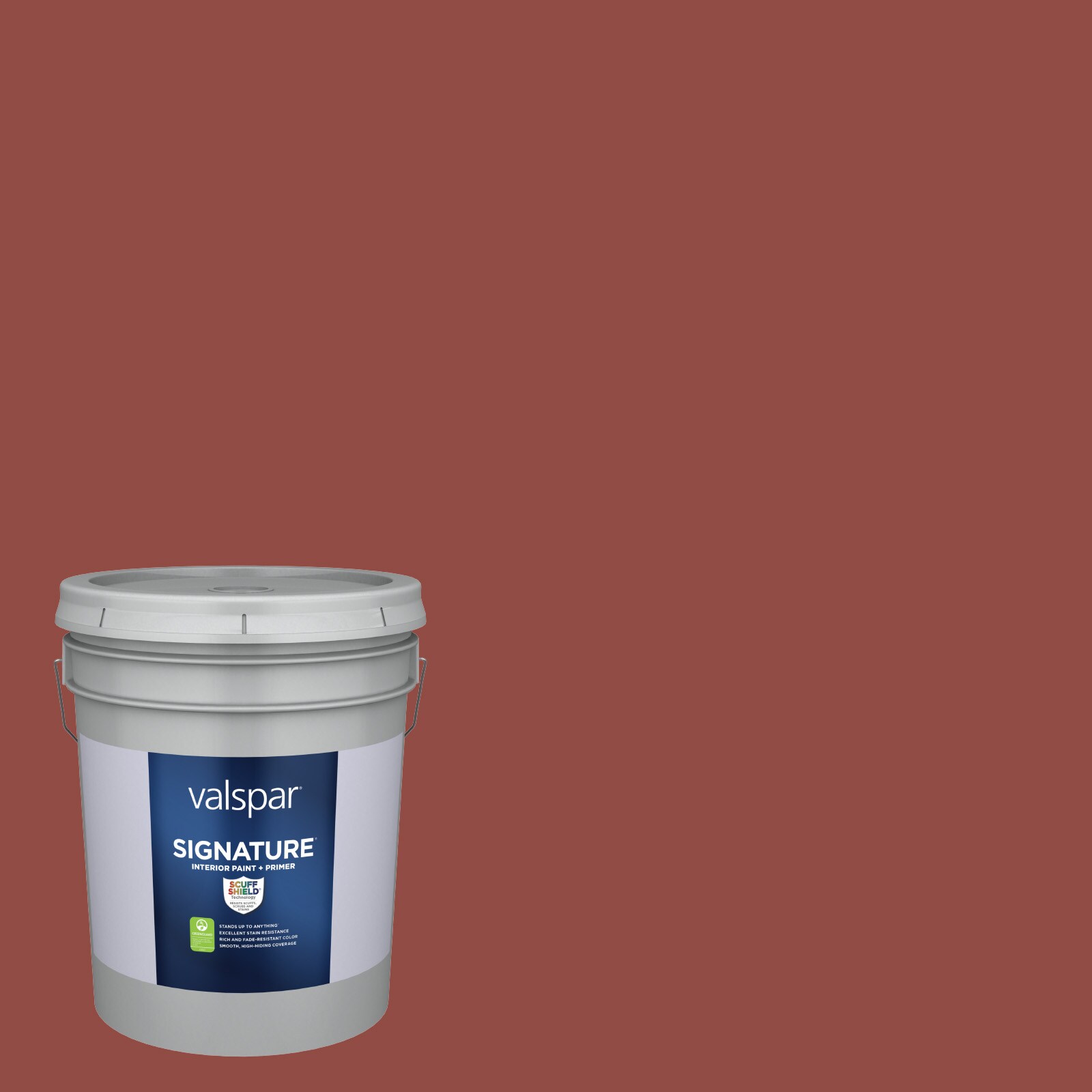 Valspar 2002-5A-326831 Signature Satin Decadent Red 2002-5A Latex Interior Paint Paint + Primer ( 5-gallon )