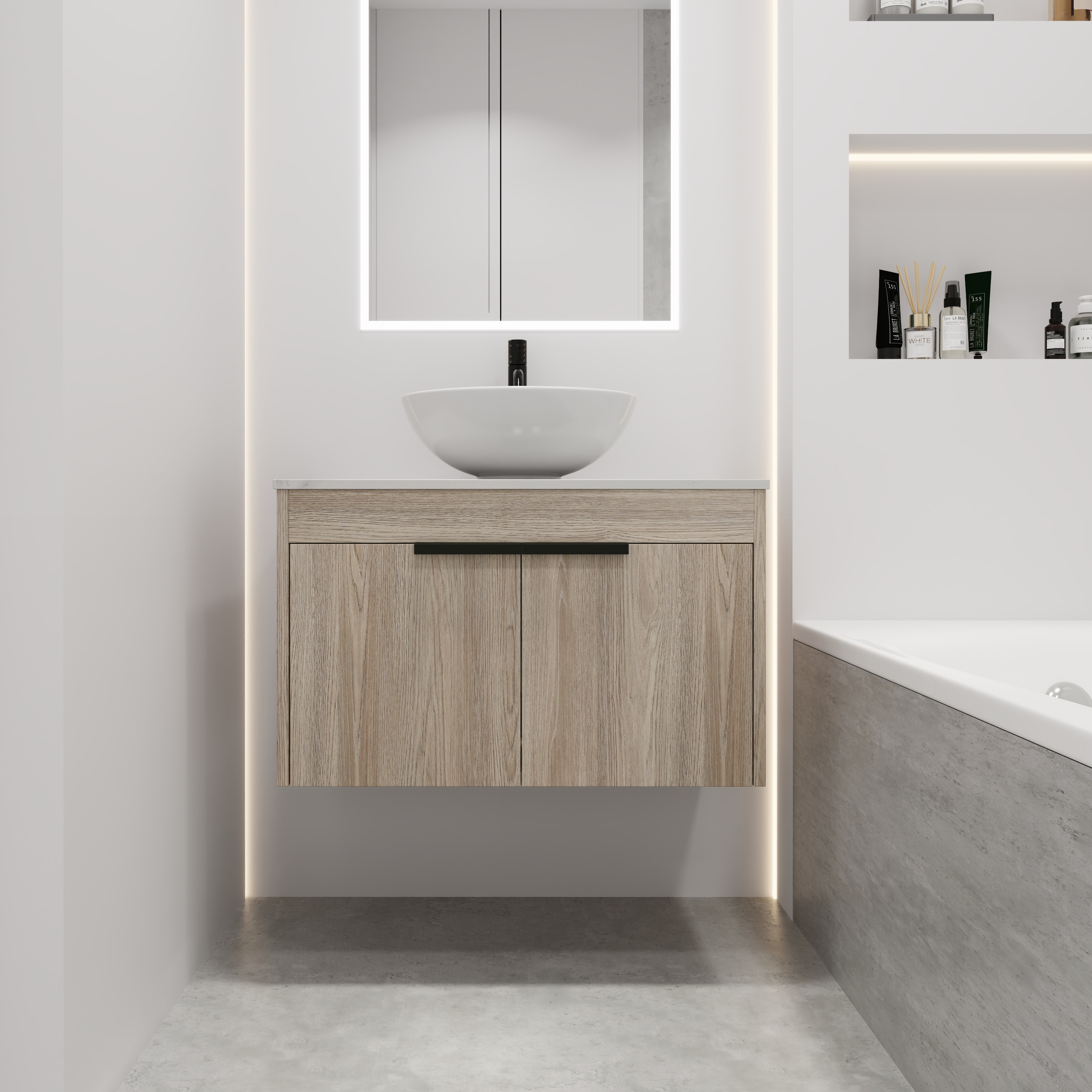 WELLFOR GLEM-S00020 Bath-Vanity-Combo - View #2