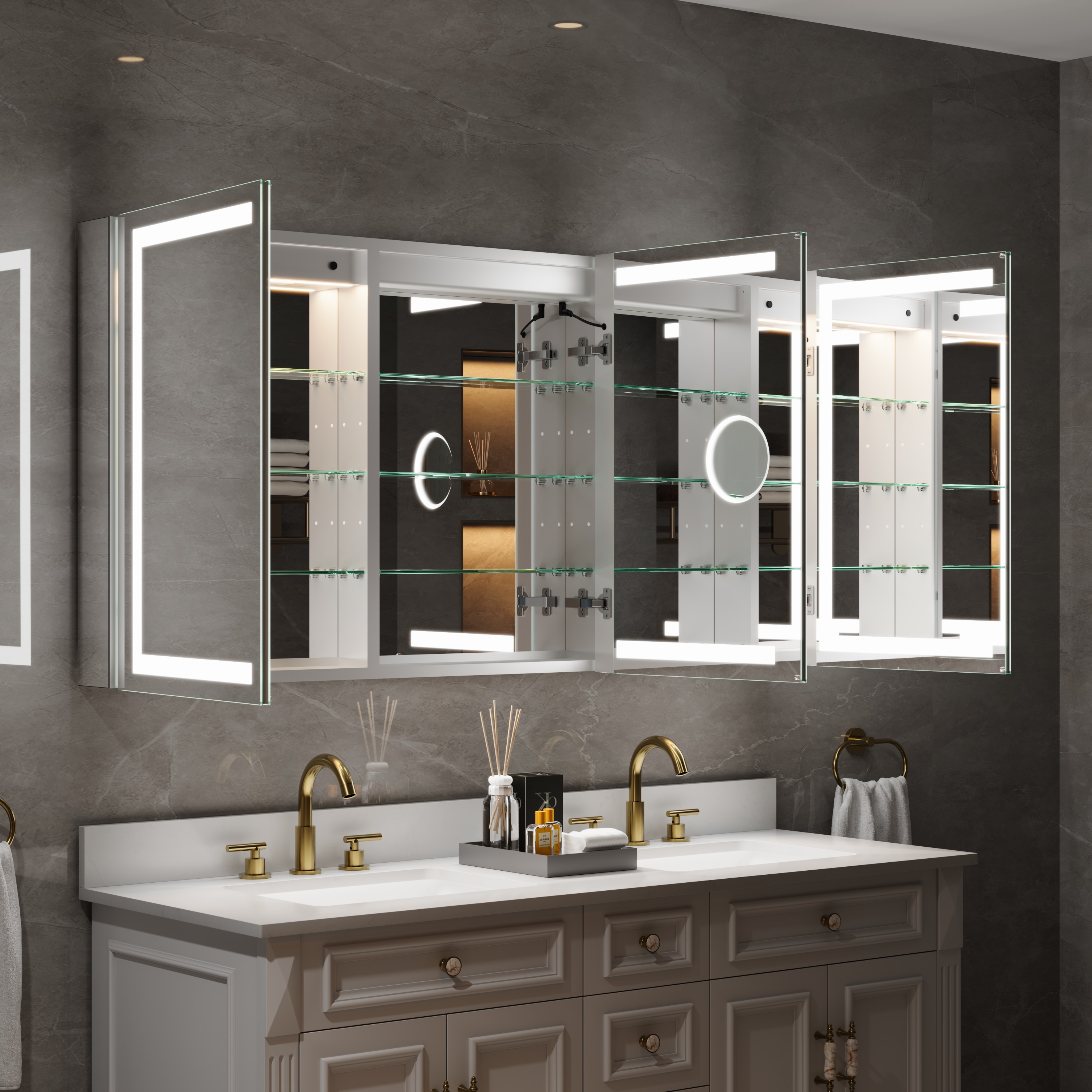WELLFOR GIZBEG-MB40RL Bathroom-Medicine-Cabinets - View #2