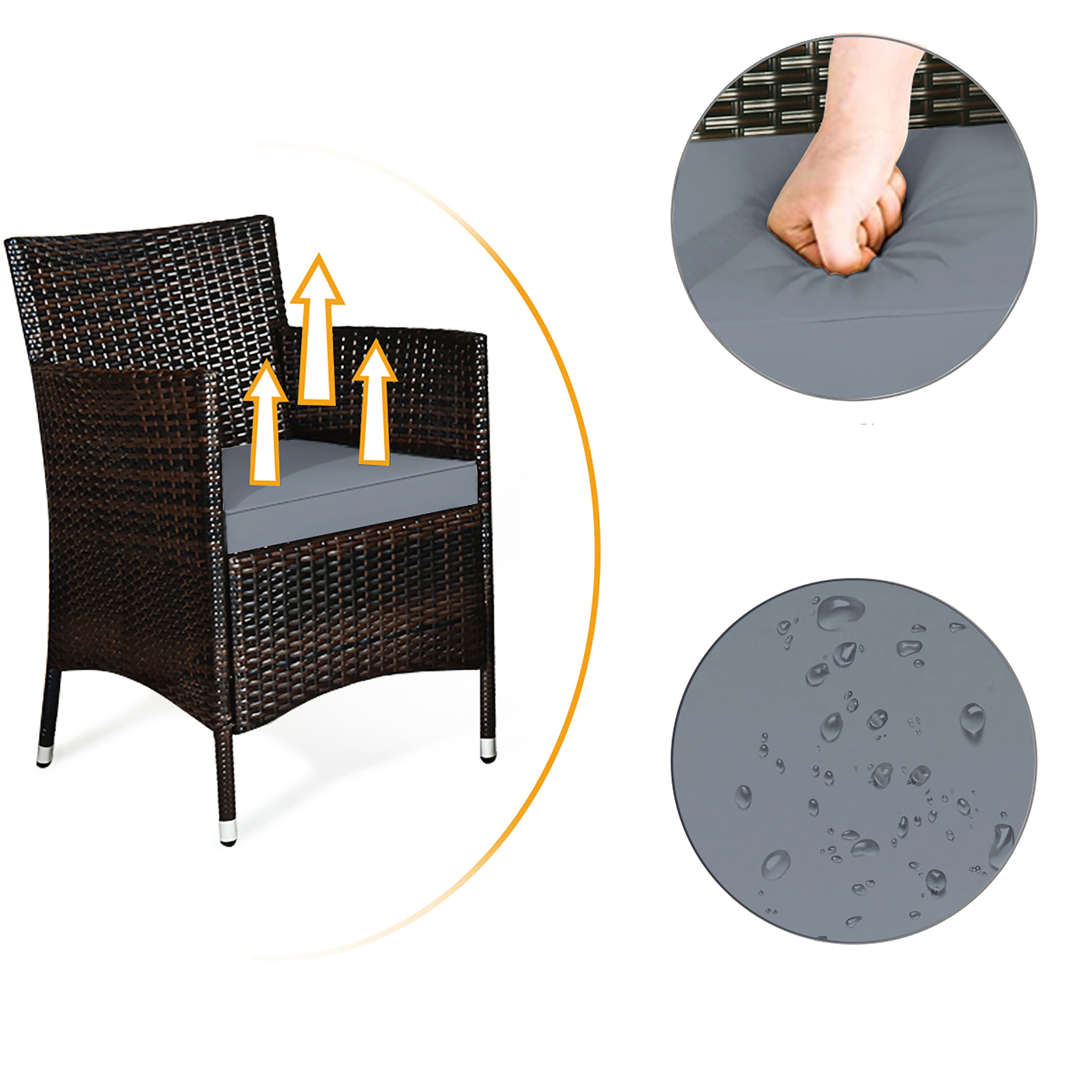 Costway HW63214GR Patio-Conversation-Sets - View #2
