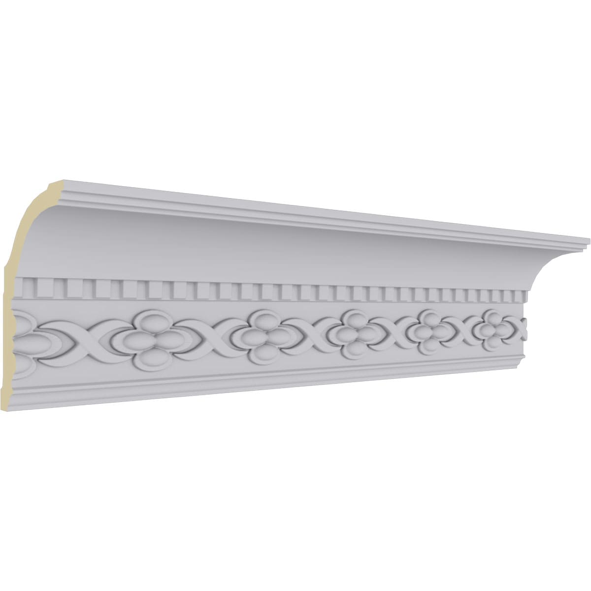 Primed Polyurethane Dentil Crown Moulding 94.5" Length