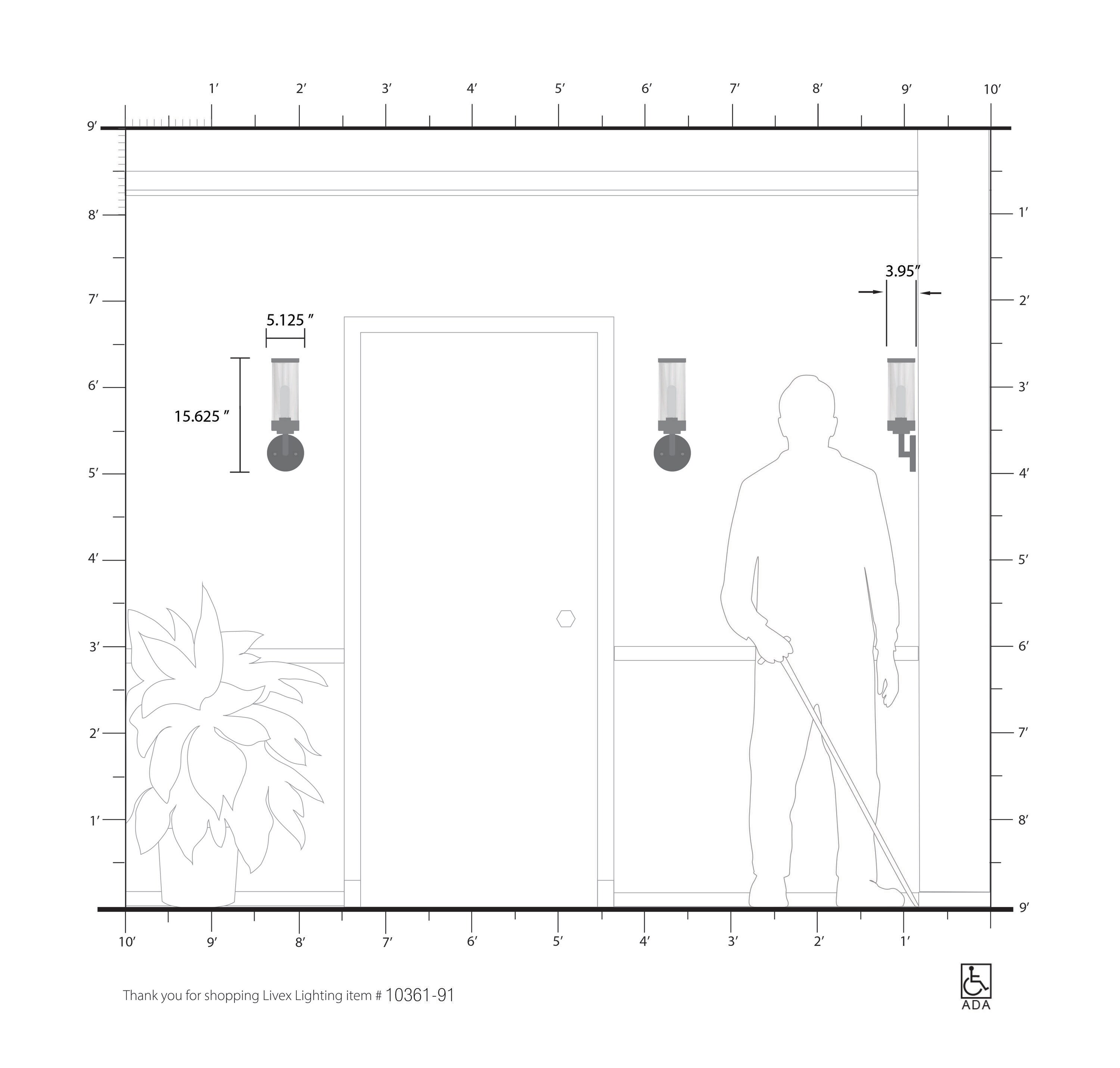 Hillcrest Brushed Nickel 1-Light Wall Sconce with Clear Glass Shade