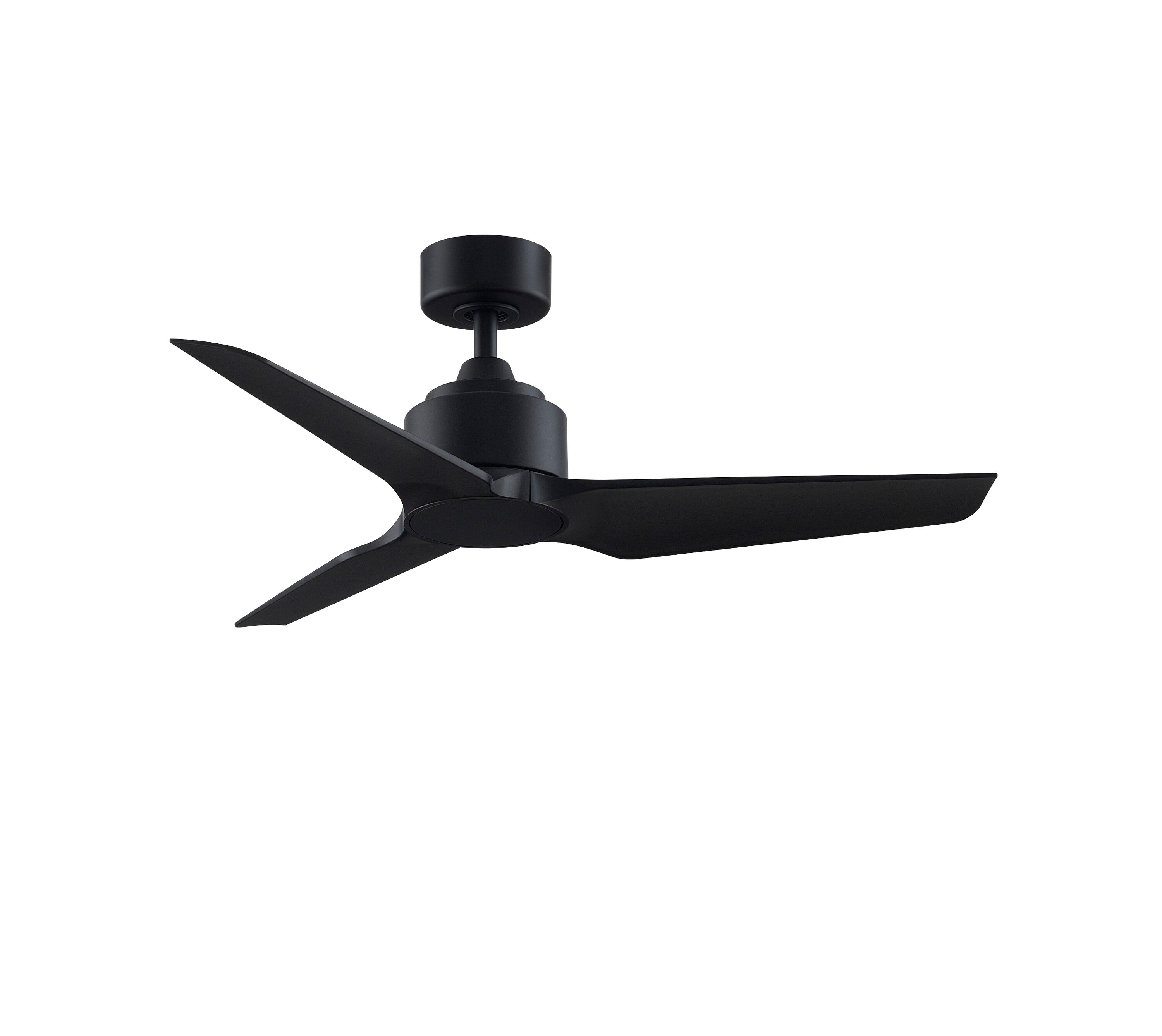 Fanimation TriAire Custom 44-in Black Indoor/Outdoor Smart Propeller Ceiling Fan Light Kit Compatible and Remote (3-Blade) FPD8514BLW-44BLW Sansujyuku sansujyuku.com