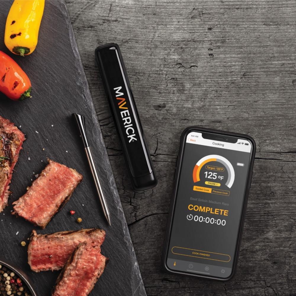 GrillEye Round Bluetooth Compatibility Grill Thermometer in the