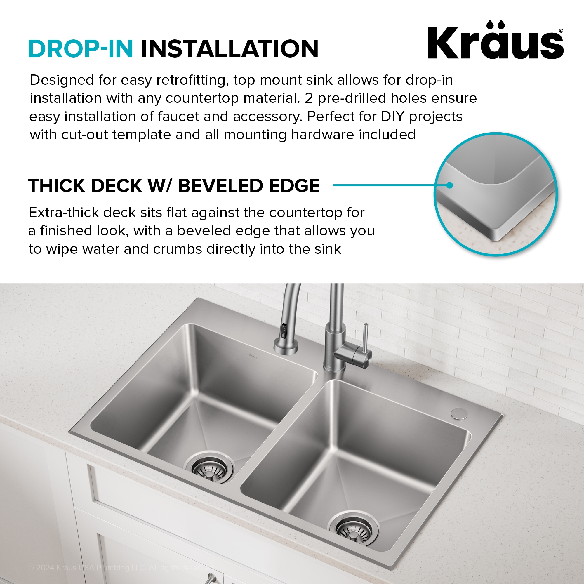 Kraus KHT632-33 Kitchen-Sinks - View #9