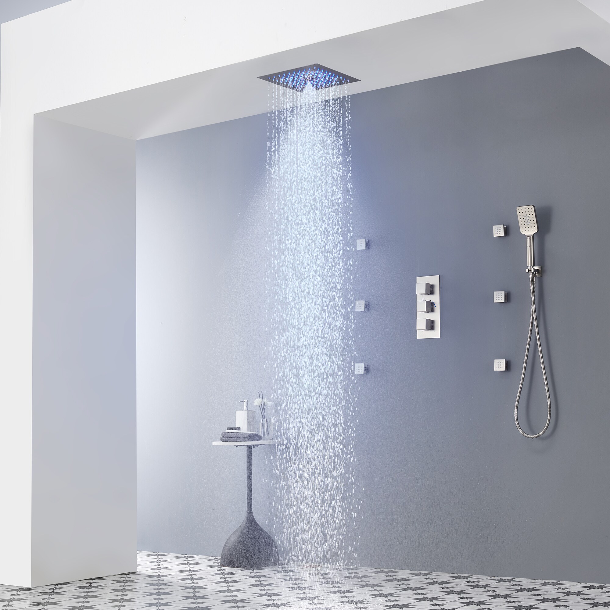 Mondawe WF-6708-12BN Showerhead-Bar-Panels - View #3