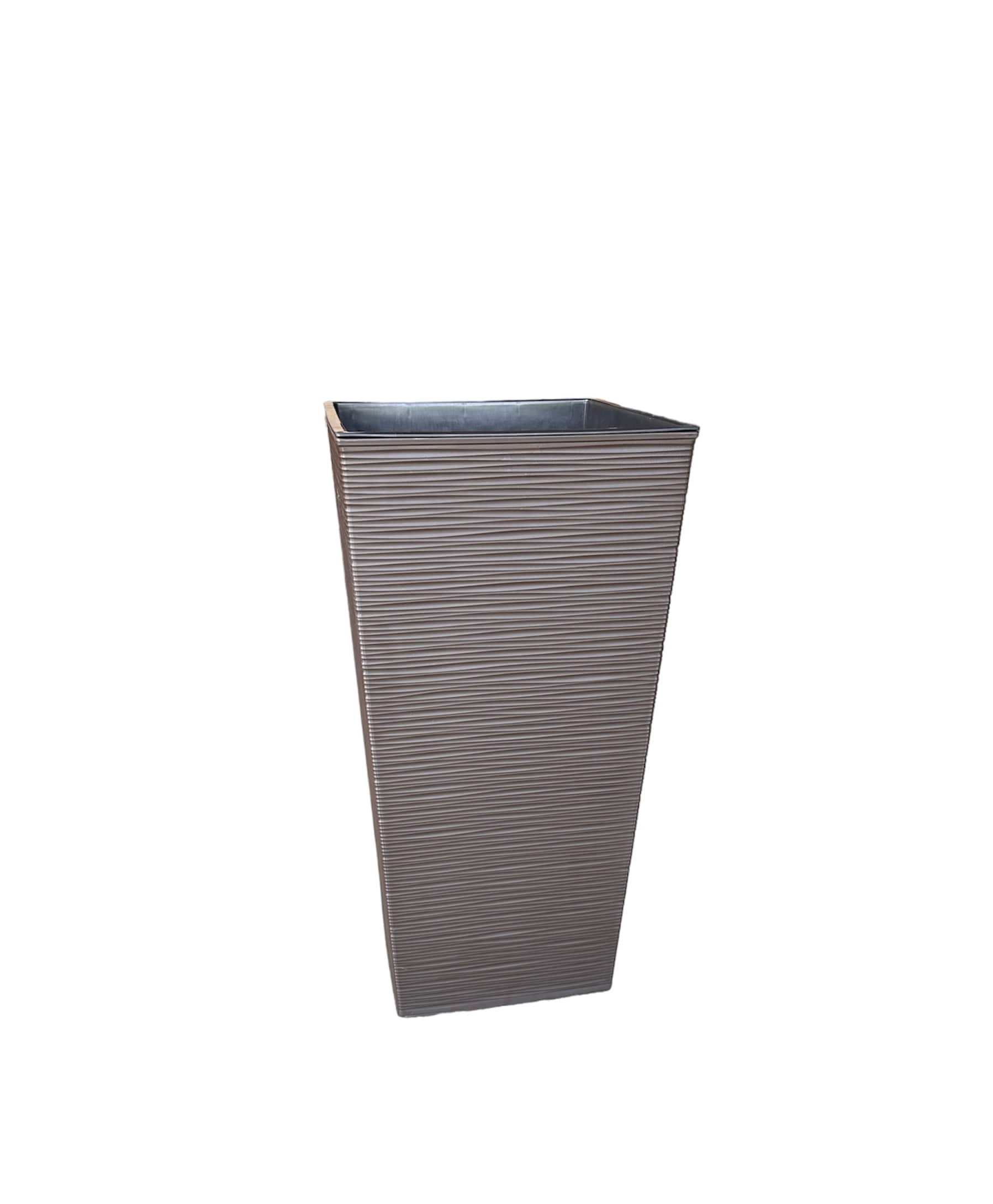 Color and Sabor Mediterano FD30083 11.8-in W x 22.4-in H x Brown Plastic Indoor/Outdoor Planter