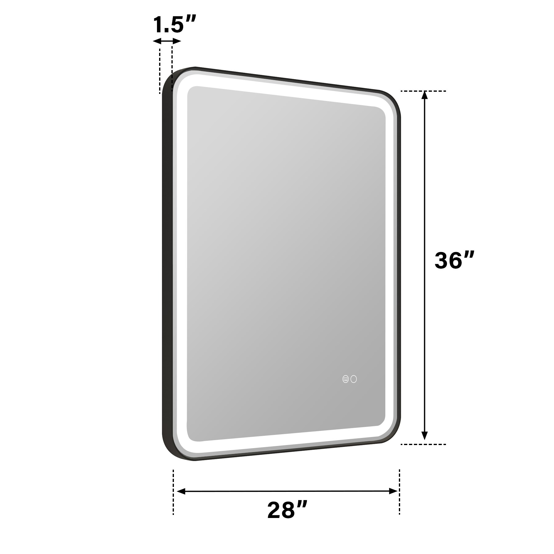 WELLFOR W9FM2836MB Framed-Bath-Mirrors - View #10