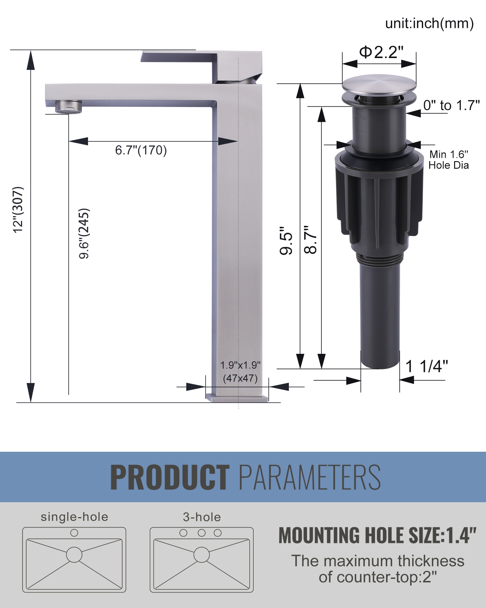 WOWOW 2327700 Lavatory-Faucets - View #5