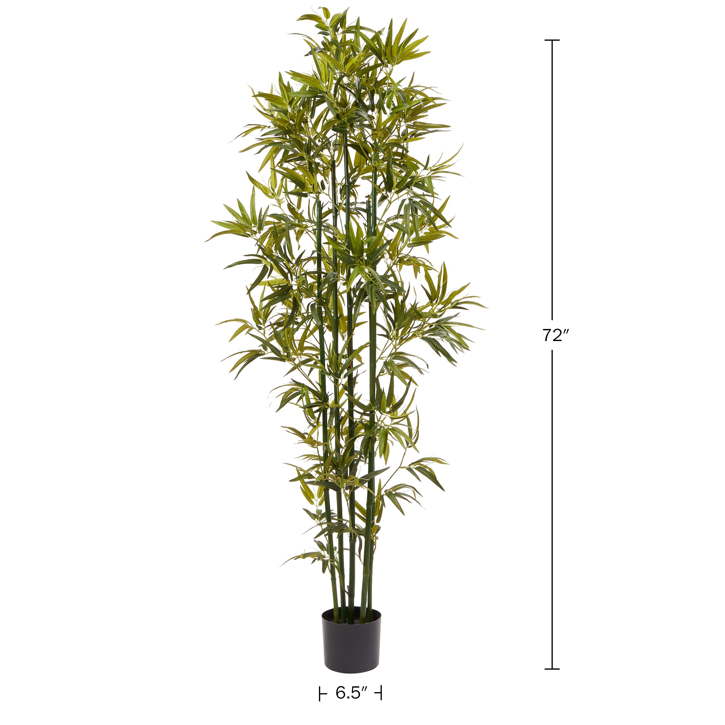 Nature Spring 72-in Green Indoor Bamboo Artificial Plant in the ...