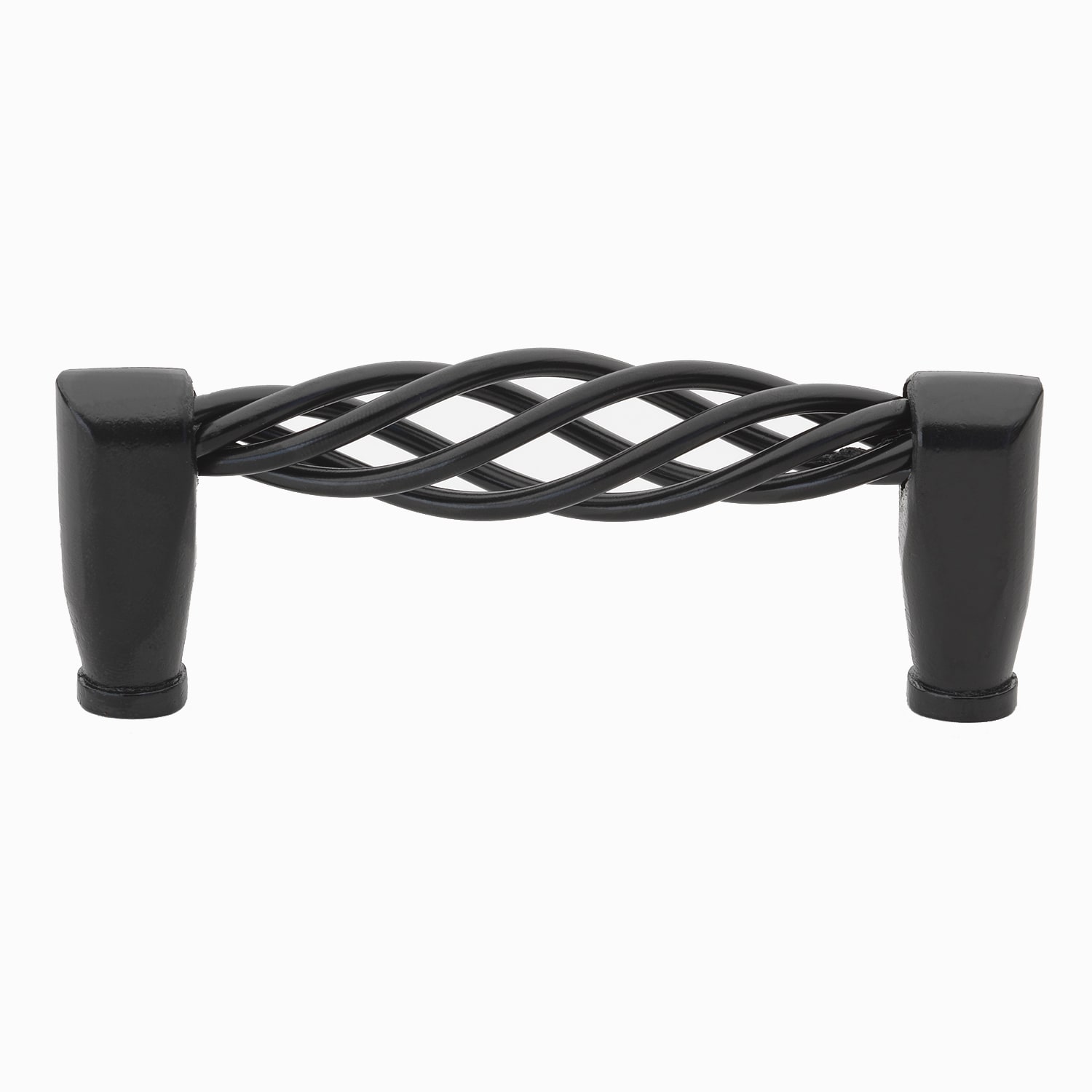 GlideRite Hardware 3011-MB-5 3-3/4 in. Center to Center Matte Black Birdcage Cabinet Pull - 5 Pack