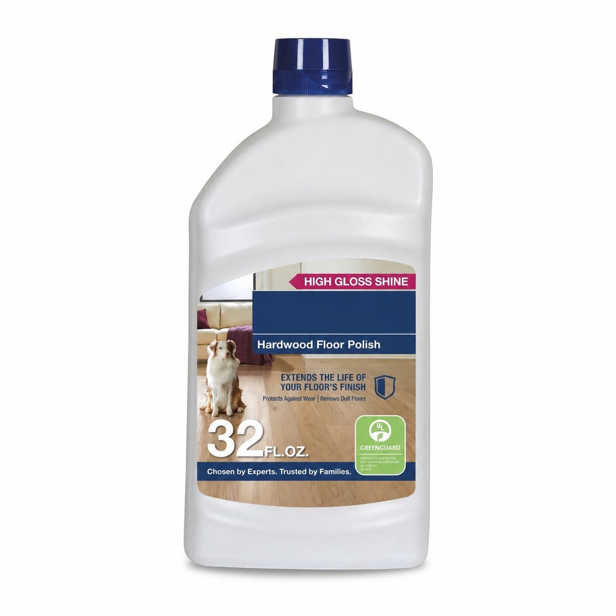 Lukvuzo  Hardwood Floor Polish 32 fl oz High Gloss Shine Polish for Wood Floors Protects and Renews Dull Flooring Covers 500 sq ft
