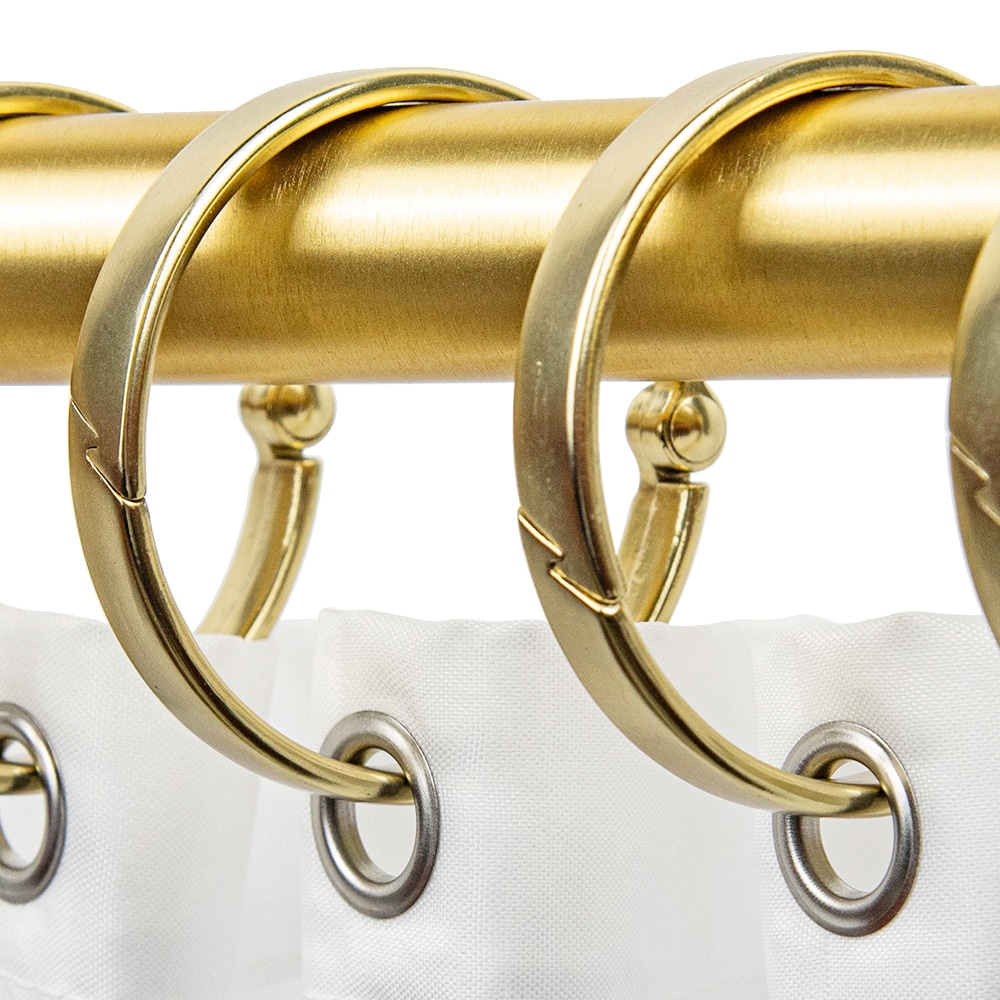 Allen + Roth 12-Pack Brushed Gold Single Shower Curtain Rings | SHLSNH08SG