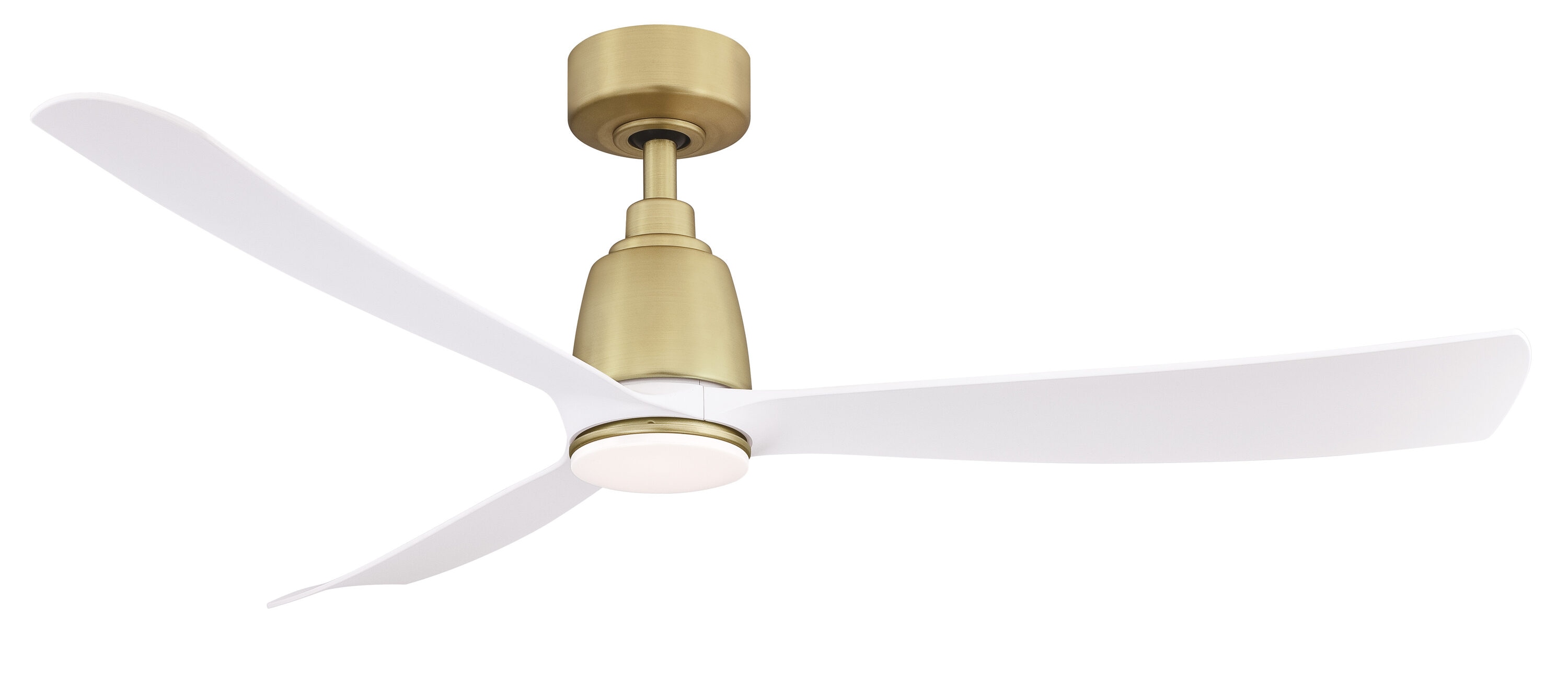 Fanimation Kute 52-in Dark Bronze with Dark Walnut Blades Color-changing Integrated LED Indoor/Outdoor Smart Propeller Ceiling Fan with Light and Remote (3-Blade) FPD8534DZ-LK Sansujyuku sansujyuku.com