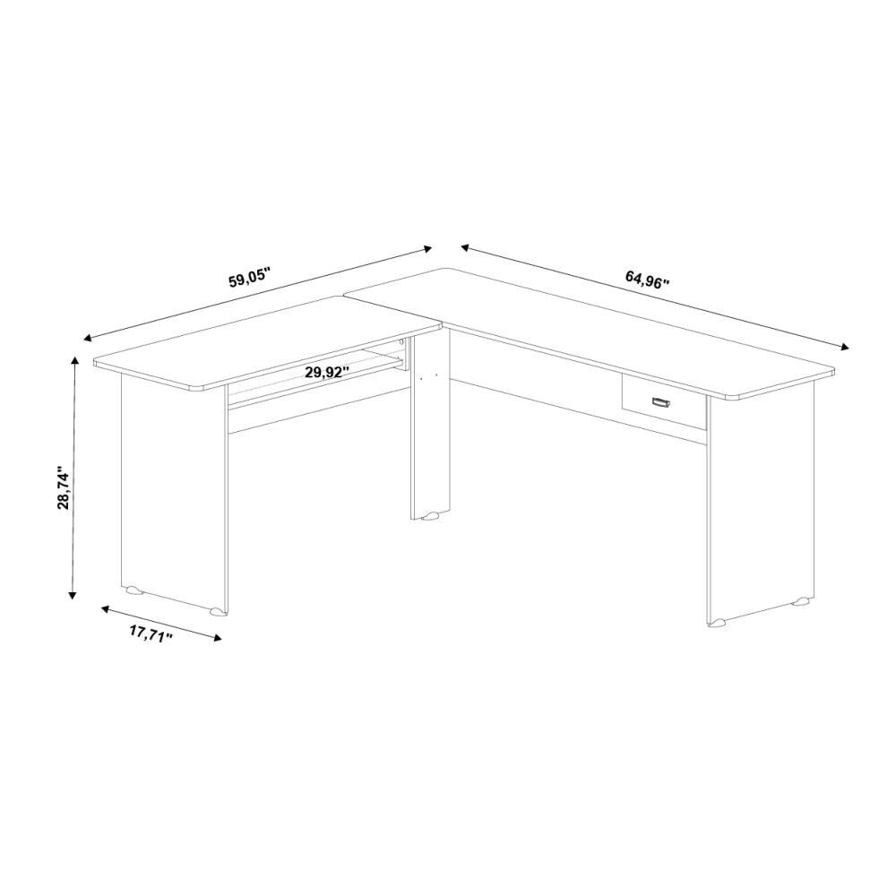 columbia l shaped desk