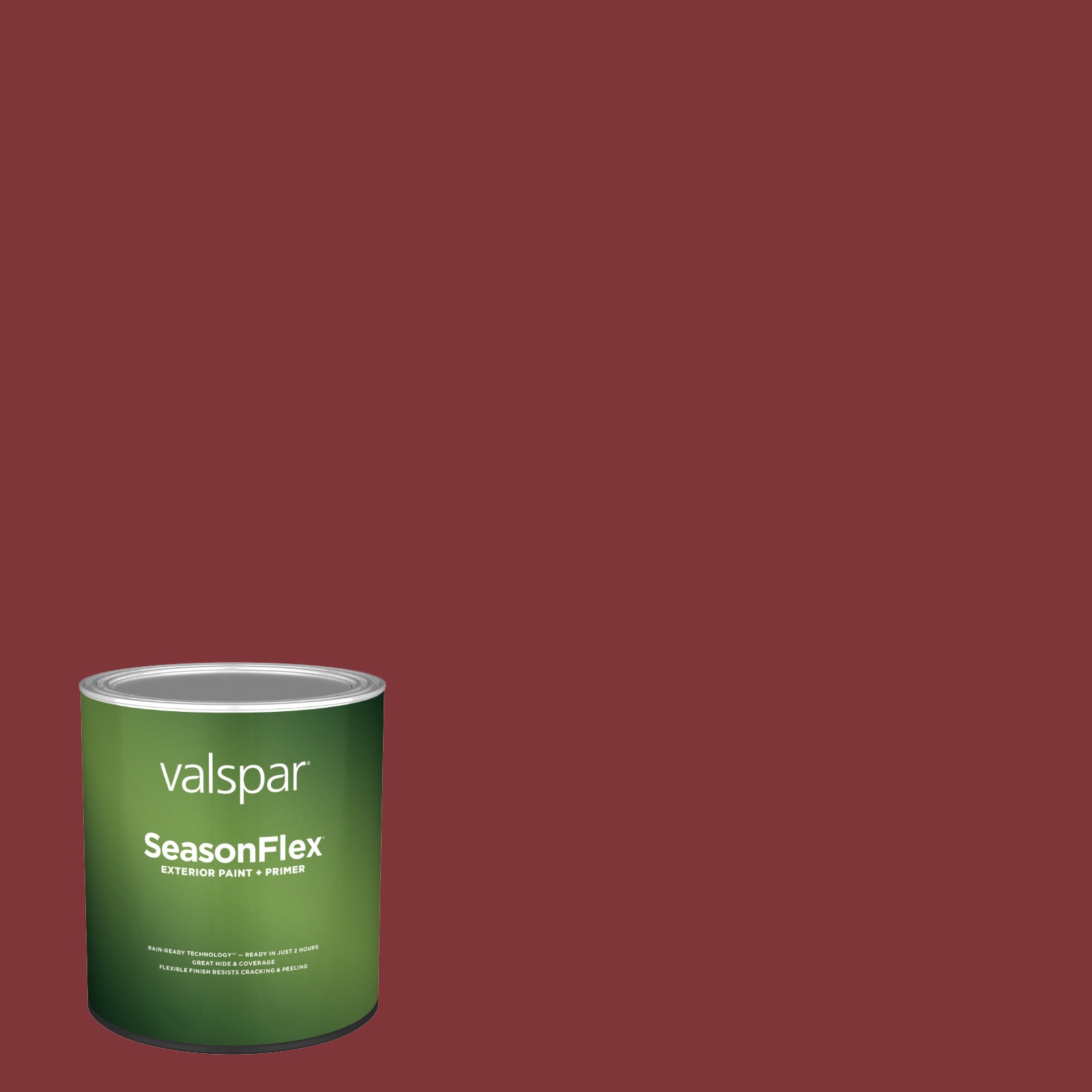 Valspar 1010-3-936247 SeasonFlex Semi-gloss Heirloom Red 1010-3 Latex Exterior Paint + Primer ( 1-quart )