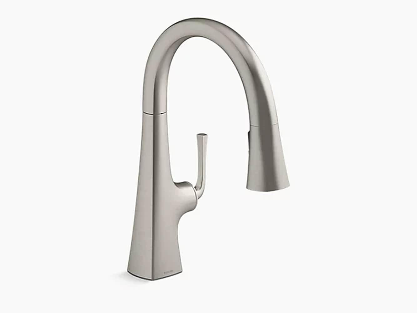 KOHLER K-22063-VS Graze Vibrant Stainless Single Handle Deck-mount Pull-down Kitchen Faucet with Sprayer