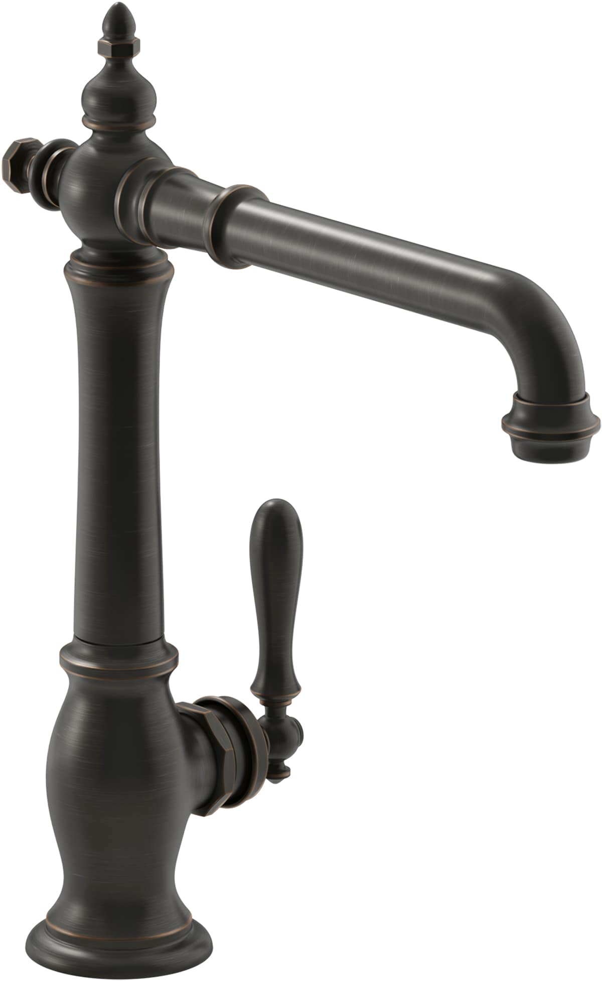 KOHLER Artifacts Oil-Rubbed Bronze Single Handle High-arc Kitchen ...