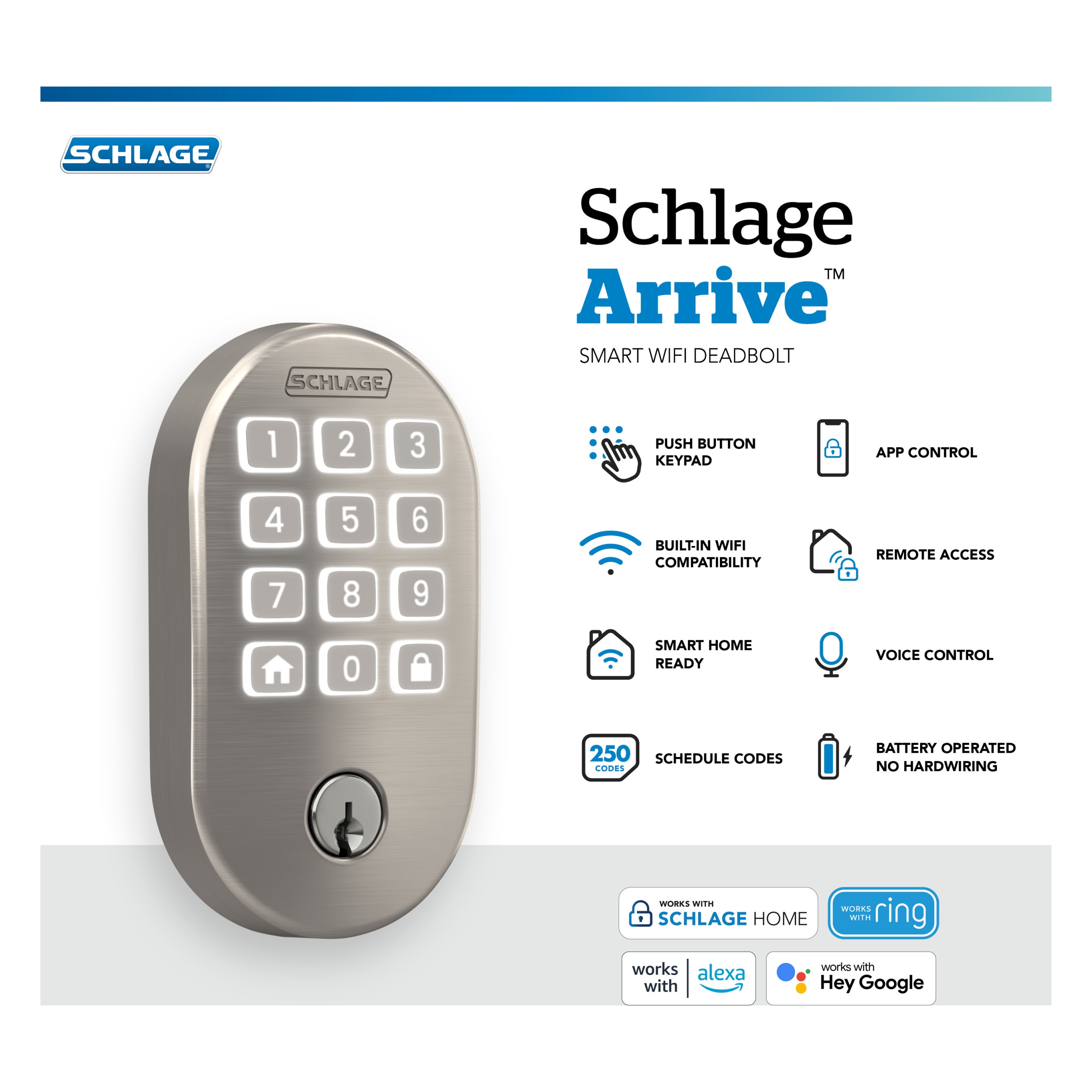 Schlage BE459WB V RMN 619 Electronic-Door-Locks - View #2