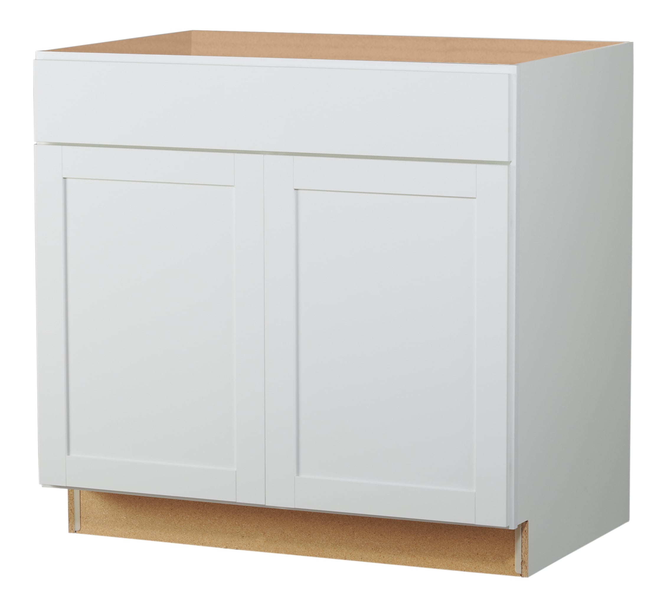 Diamond NOW Arcadia 30-in W x 35-in H x 23.75-in D White Sink Base Fully  Assembled Cabinet (Recessed Panel Shaker Door Style) in the Kitchen Cabinets  department at