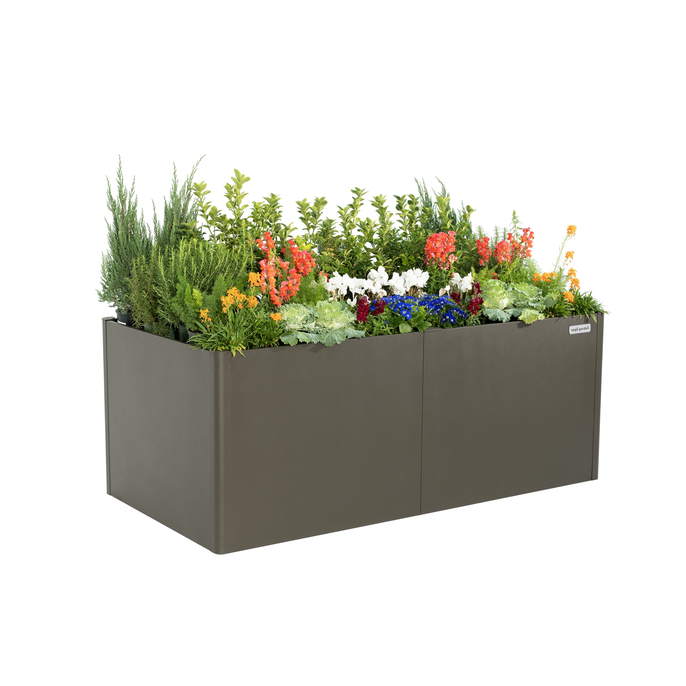 Vego Garden VBMT4283CH 65-cu ft 42-in W x 83-in L x 32-in H Urban Charcoal Galvanized Metal Raised Garden Bed