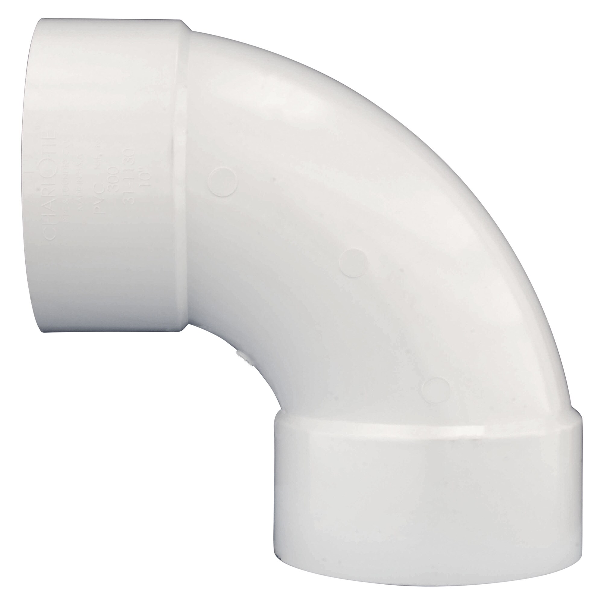 Charlotte Pipe 14-in X 14-in PVC DWV 90 Degree Hub X Hub Elbow For Non ...