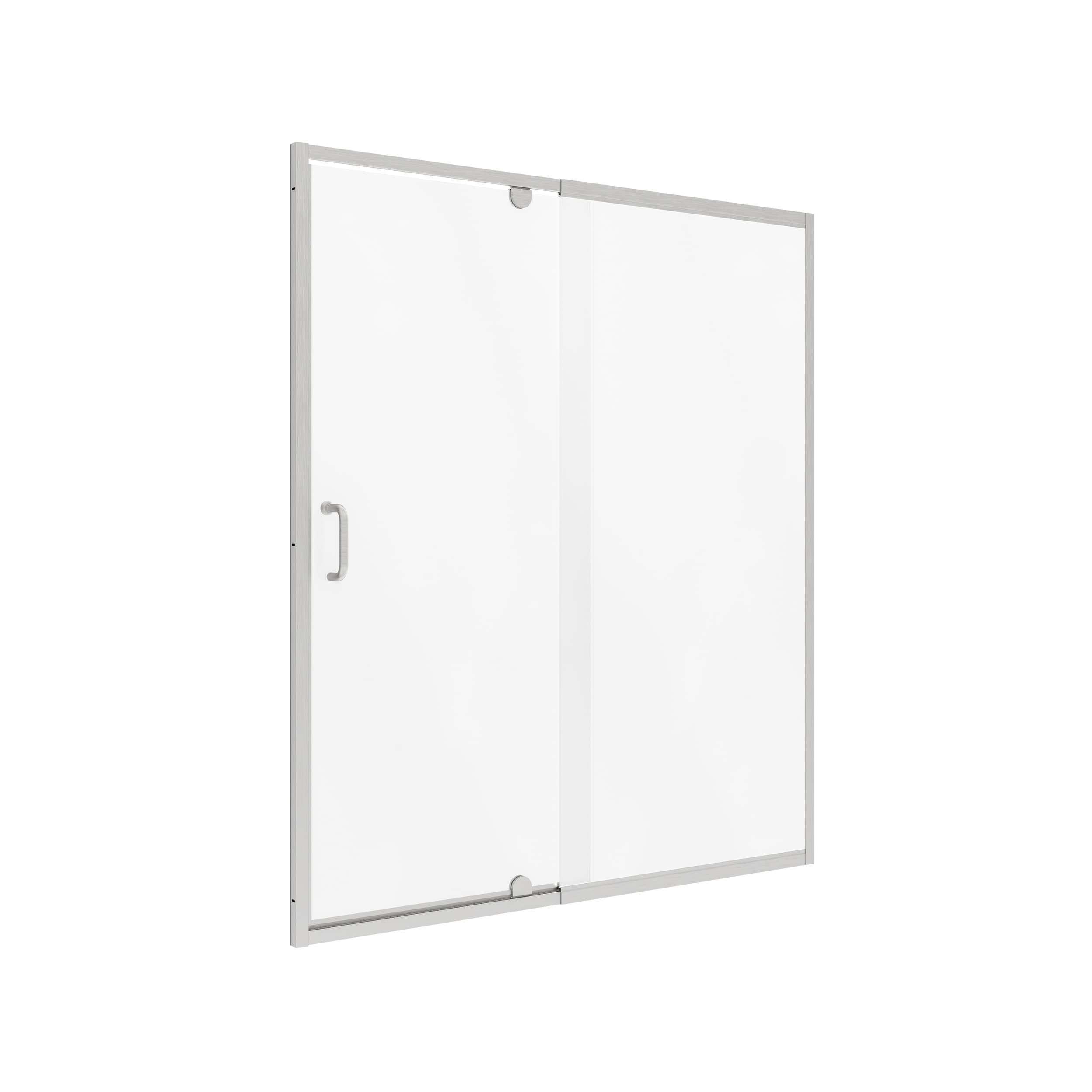 CRAFT + MAIN Cove Brushed Nickel 42-in W x 69-in H Semi-frameless