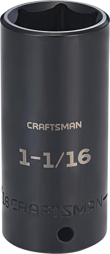 Craftsman 1-1-16 in x 1/2 in drive SAE 6 Point Standard Impact Socket Set 12 pc. 