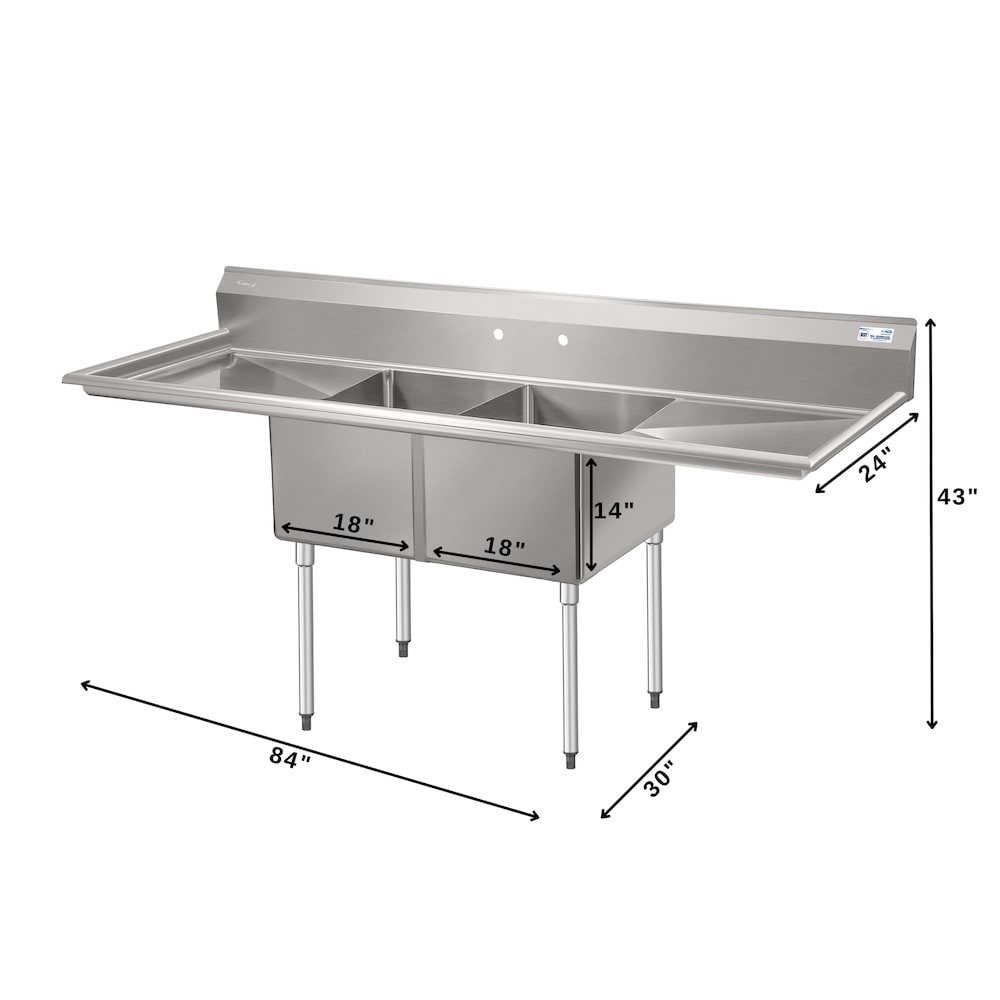 KoolMore KM-SB182414-24B3 Kitchen-Sinks - View #2
