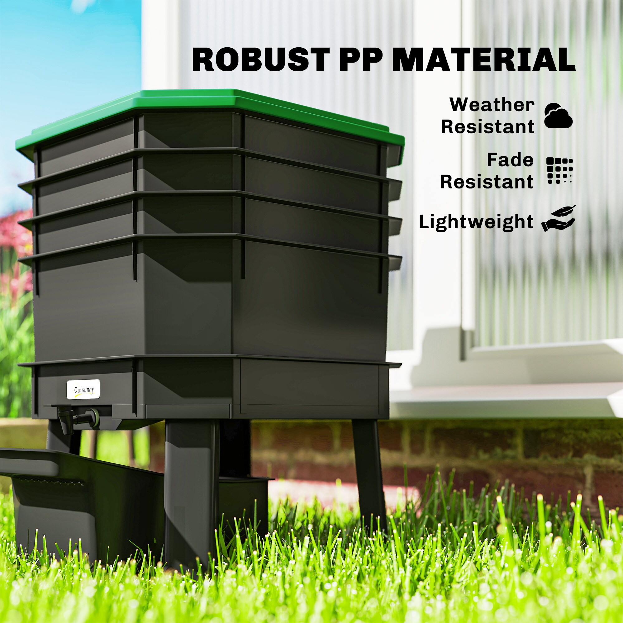 Outsunny 84H-640V00GN composters - View #4