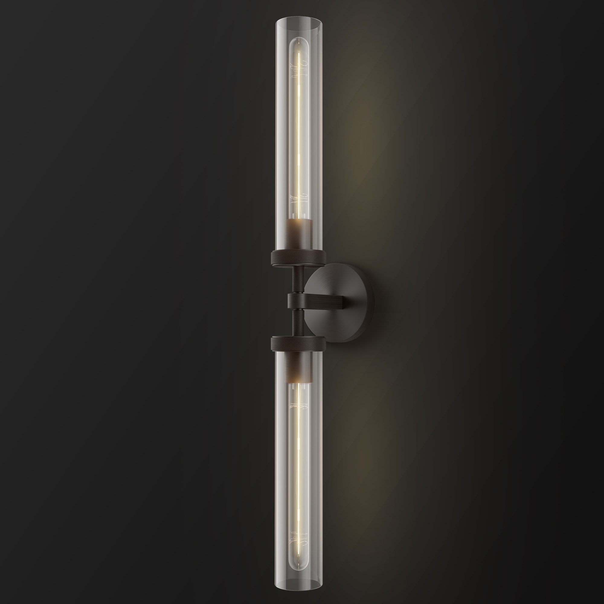 Gleam Flare 18In Dimmable Armed Flush Mounted Black Wall Sconces Wall Lights(Including Bulb)