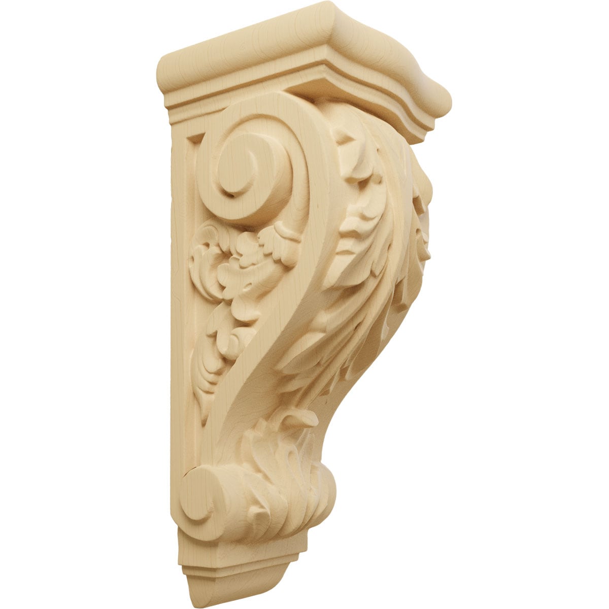 Ekena Millwork COR05X04X12FRAL 5.25-in x 4.75-in x 12-in Unfinished Alder Wood Paintable/Stainable Corbel