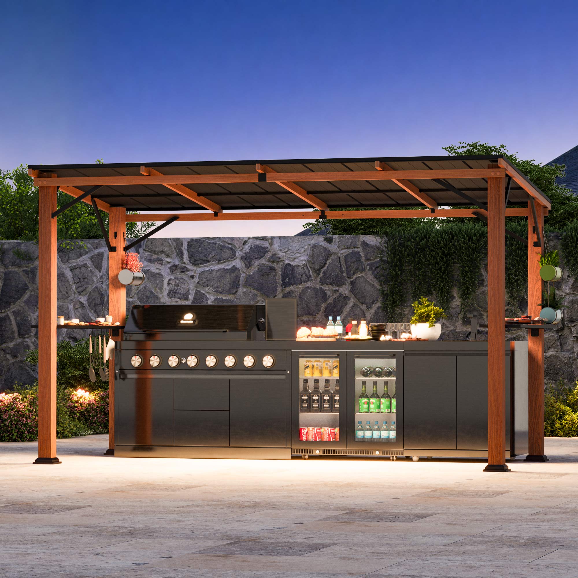 ELEVATE OUTDOORS SMK0166-612-WLY-N Wood-Resin-Gazebos - View #2