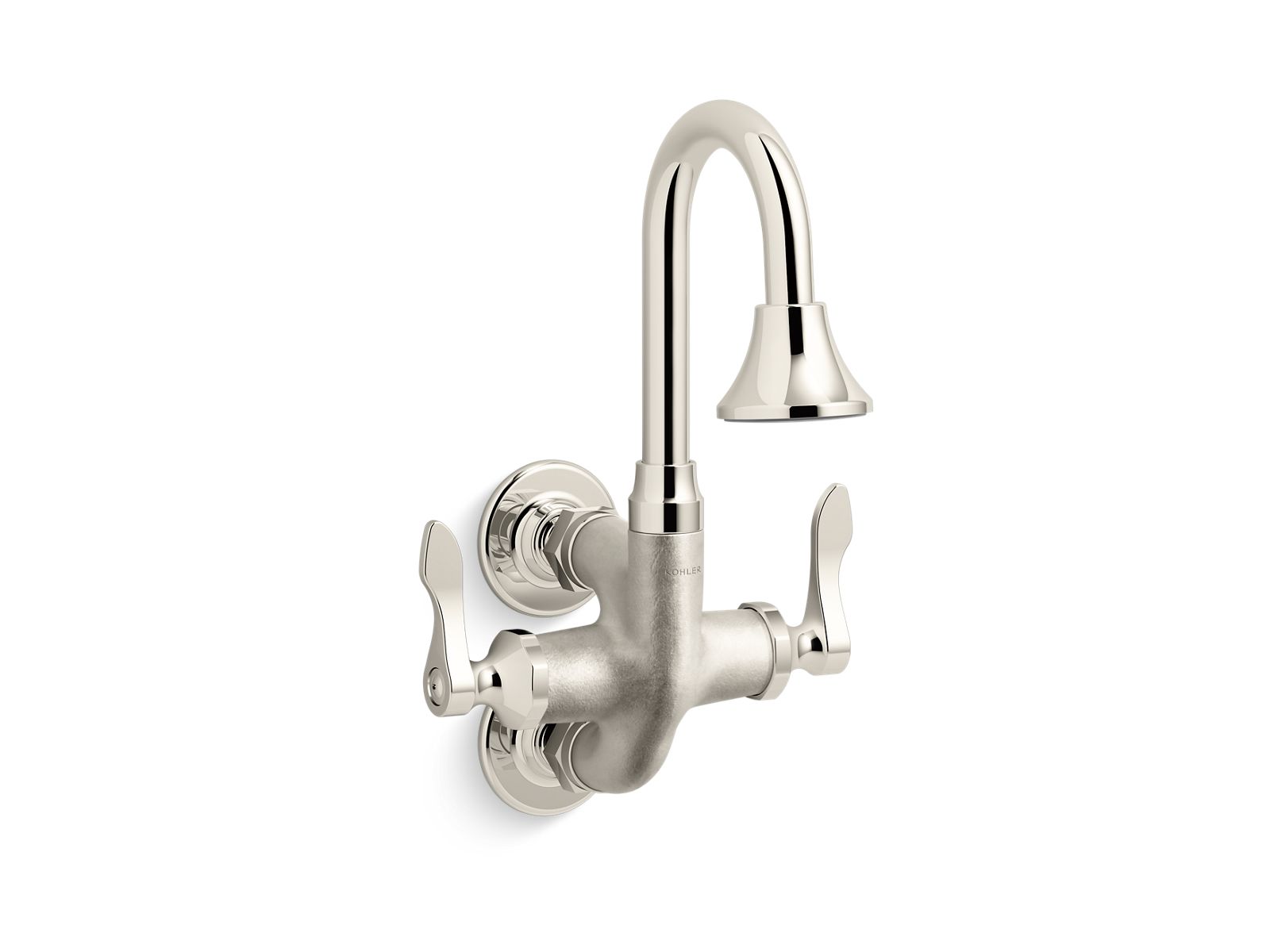 KOHLER K-730T70-4AR-SR Triton Bowe Cannock Vibrant Bright Nickel 2-handle Wall-mount Utility Faucet