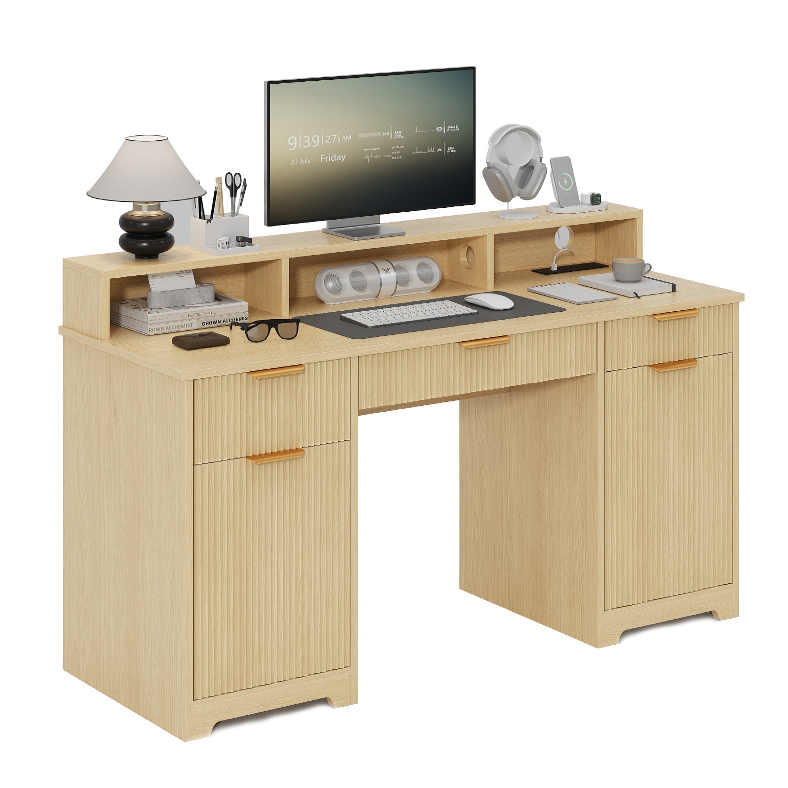 Pocassy GREATANTS-SNBS081OW Office-Tables - View #7